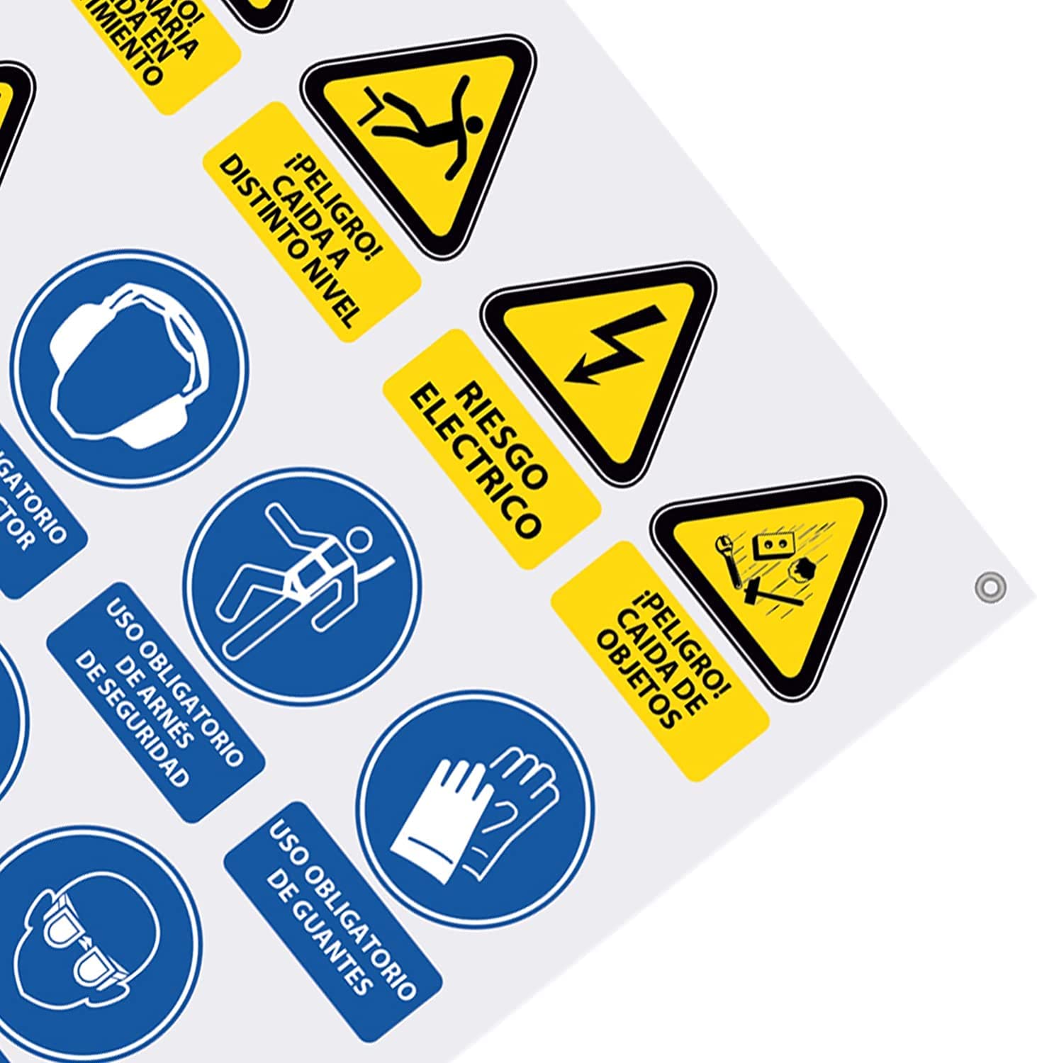 Oedim Pack 5 Señaléticas para Obras, 70x100cm, Señal para Obras, Fabricado en Glasspack
