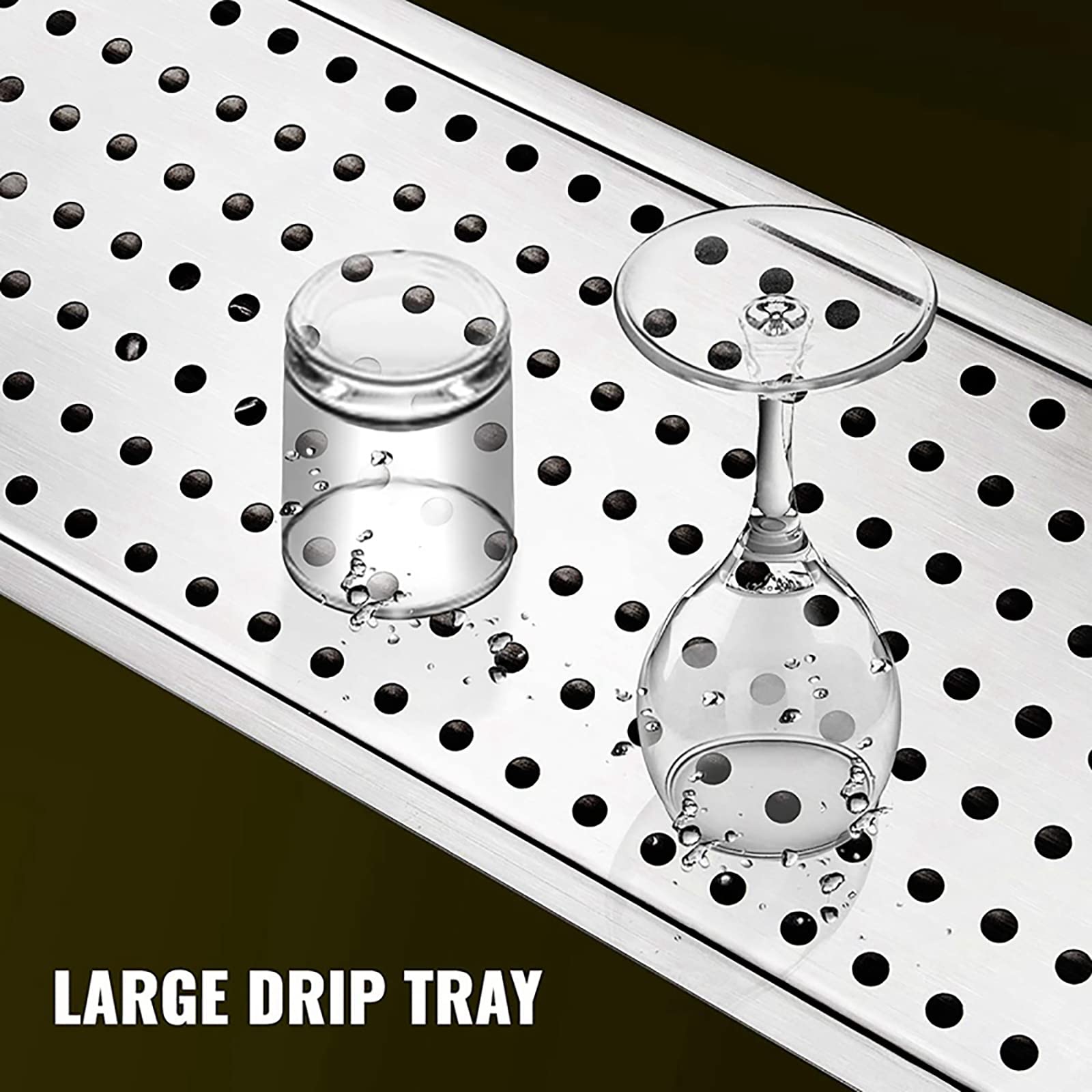 Lavabicchieri per Rubinetti, Lavabicchieri da Incasso in Acciaio Inox Ad Alta Pressione con Filtro a Spruzzo d'Acqua per Lavello da Cucina, Caffetteria, Bar, Uso Commerciale E Domestico