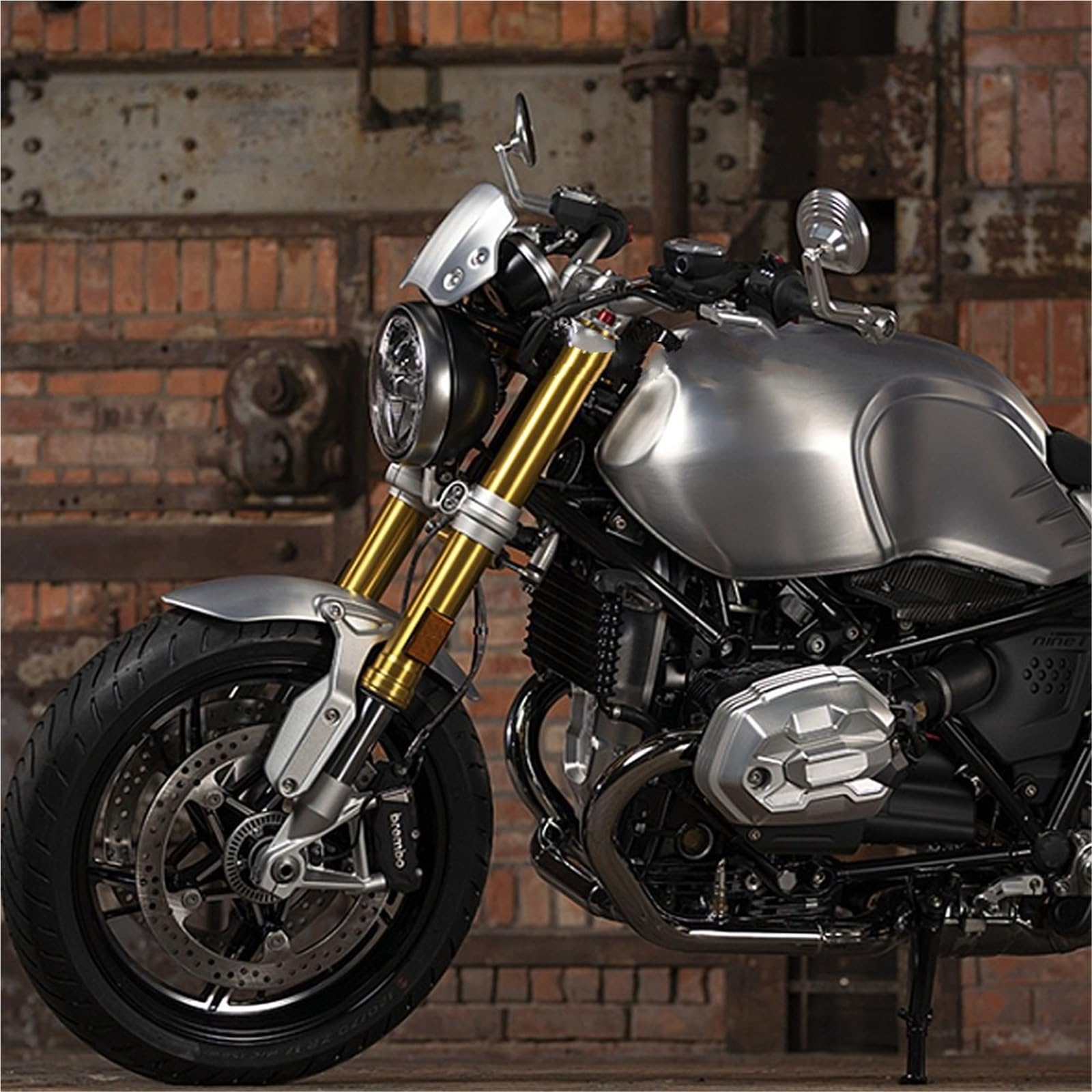 Do Bmw Rninet Scrambler R NineT RNINET Urban G/S kierownica lusterka wstecznego motocykla Lusterka kierownicy(Silver)