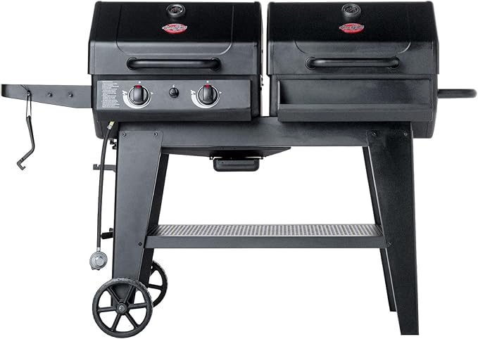 Char-Griller Flex Fuel Plus 3-in-1 Gas and Charcoal Grill Griddle and Smoker Combo Char-Griller Flex Fuel Plus 3-in-1 Gas and Charcoal Grill Griddle and Smoker Combo
