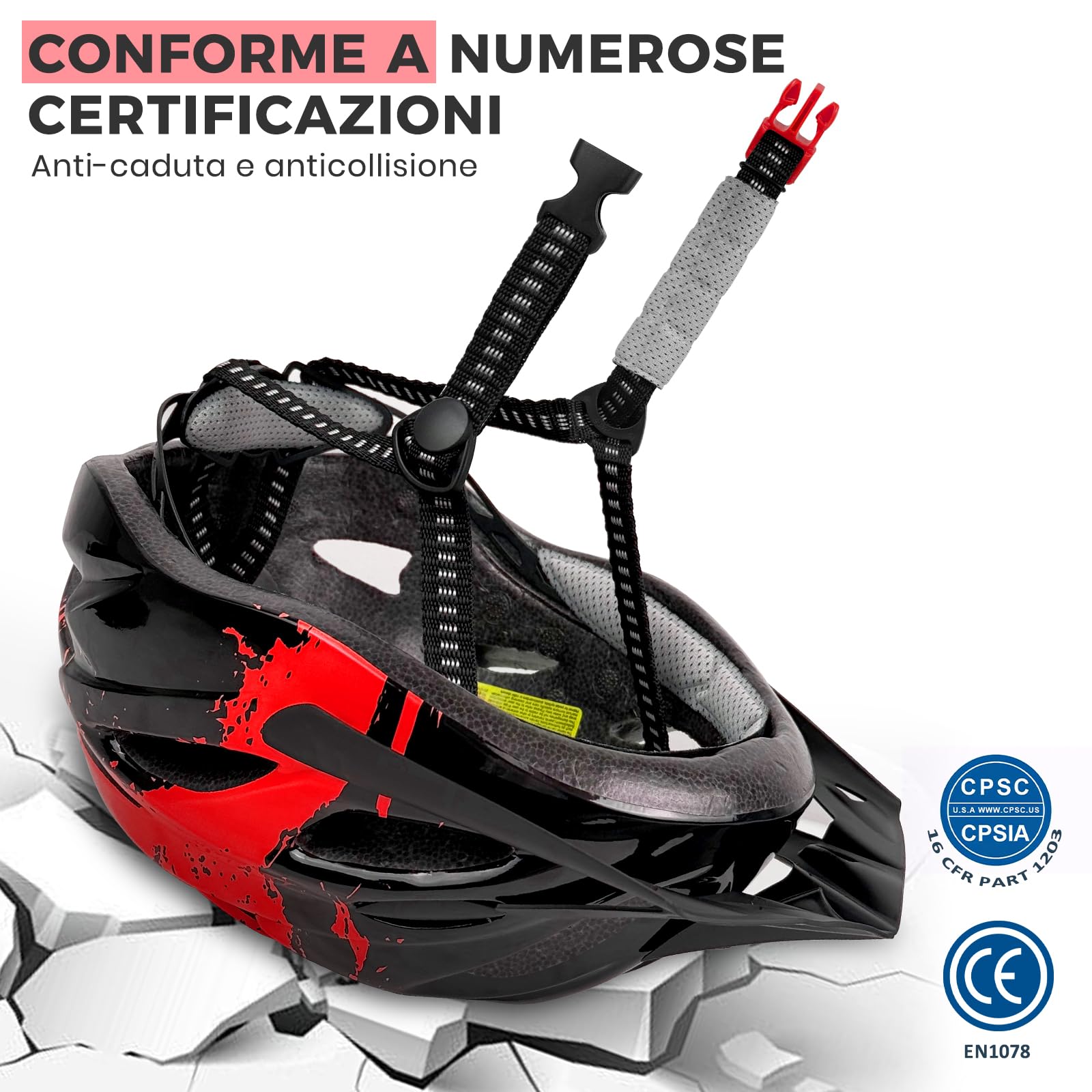 LeapBeast Casco Bici Bambino Regolabile 3-13 Anni Leggero Traspirante per Scooter BMX