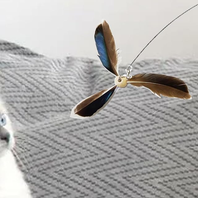 Foto 5 de 8 de fanelod Recargas de Juguetes de Plumas para Gatos, Juguete Multiusos para Gatos, Varita de Plumas para Gatos