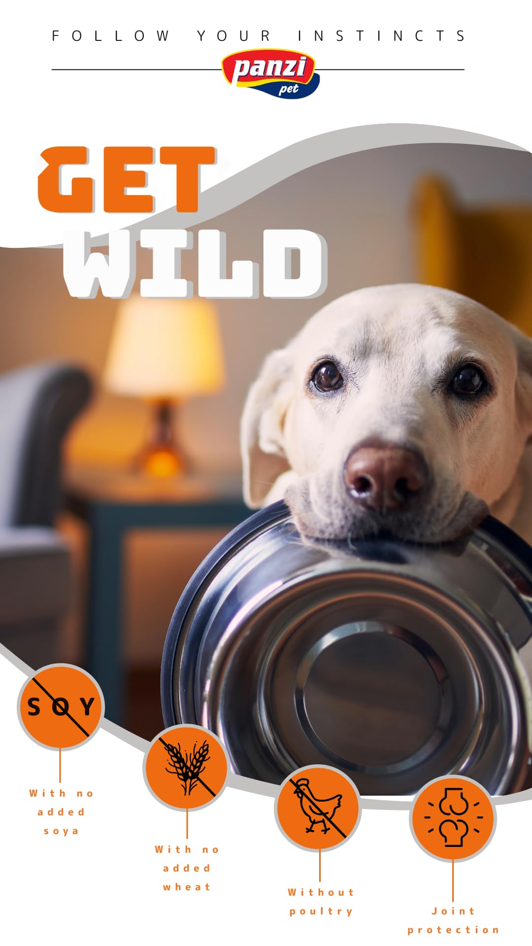 Get Wild - Hipoalergiczna karma dla psów - Przeciw wrażliwym żołądku/jelitom - bez kurczaka - indyk - 15 kg