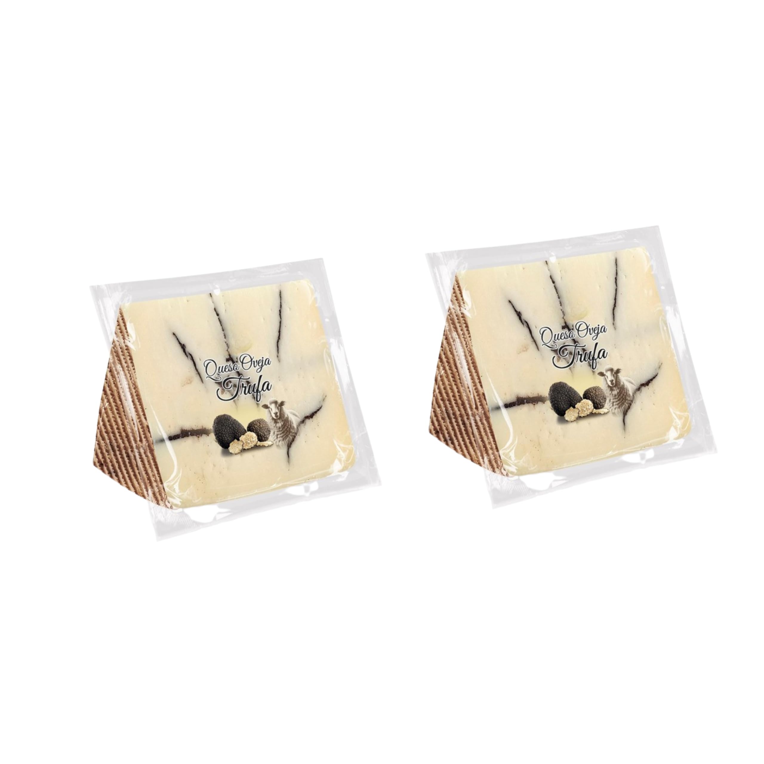 Nexu - Formaggio di pecora curato con tartufo nero, confezione da 2 cunei da 250 g (500 g in totale), realizzati con latte di pecora, gusto gourmet per tavole e antipasti, confezionati sottovuoto