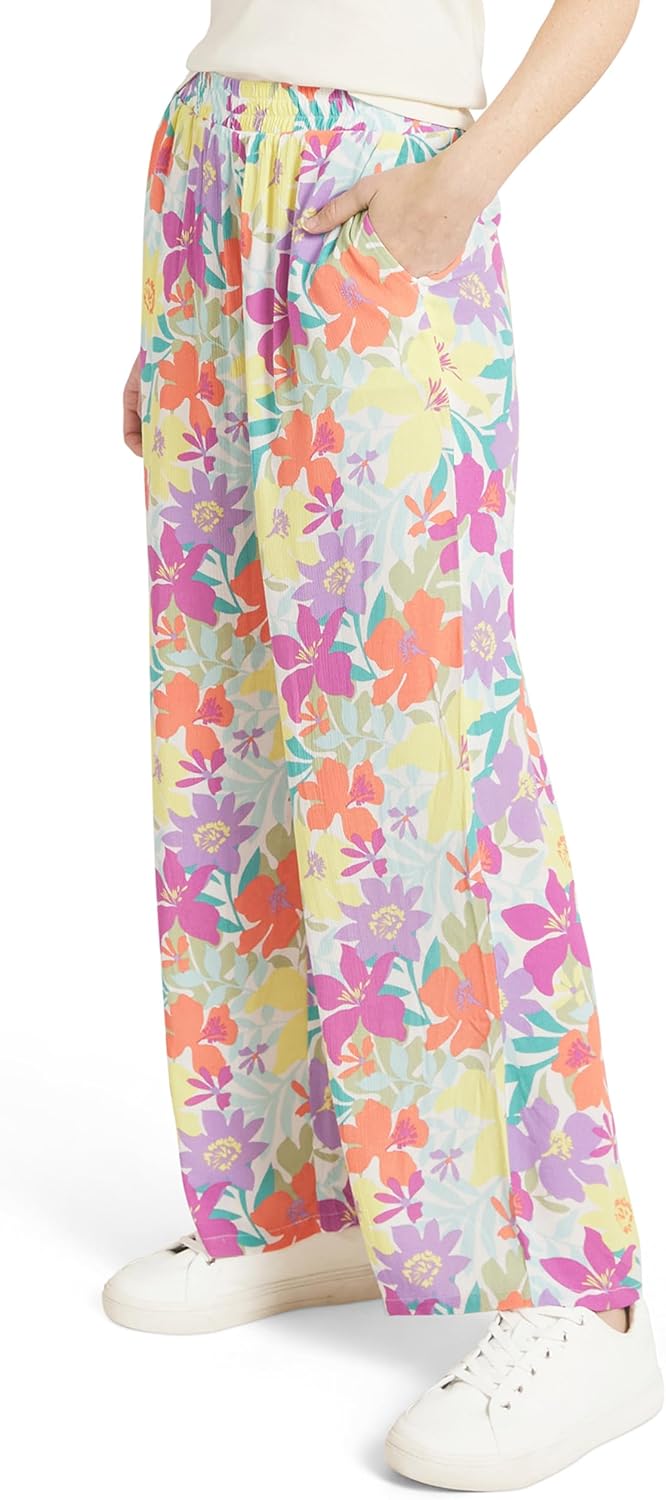 Billabong Women's Premium Quality Rayon High Waisted Wide Leg Beach Pants