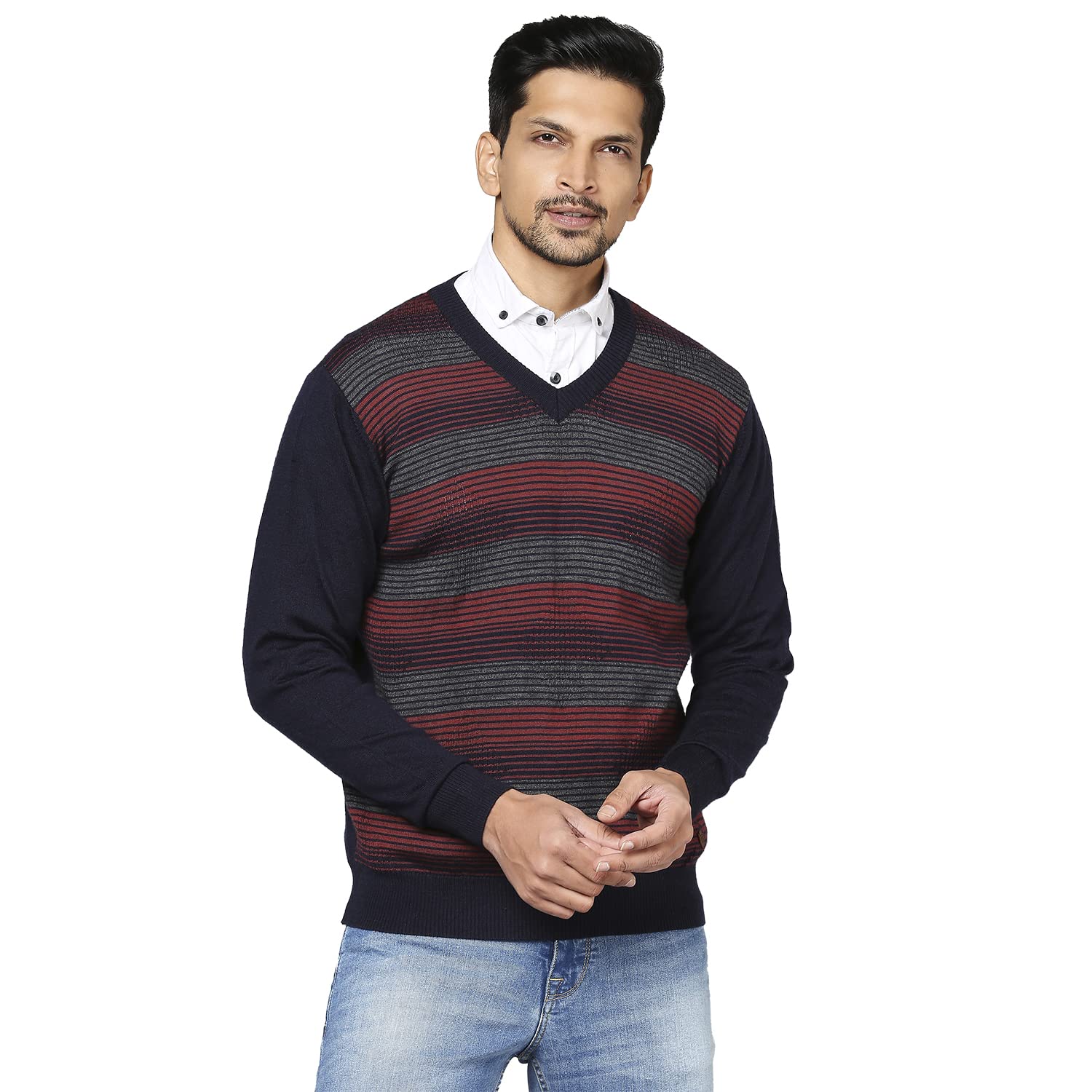 raymond Dark Blue Sweater (Size: 46)-RMWX01122-B7-picture-43