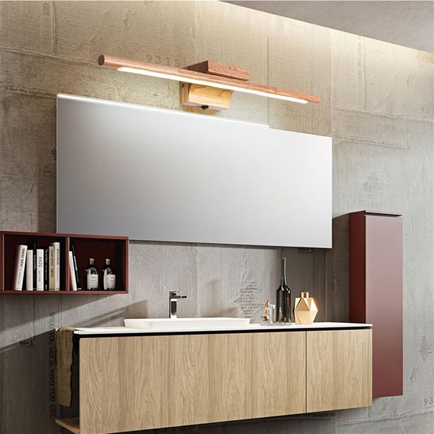 Lámpara de pared Luz de espejo Luz de pared sólida Baño moderno Vestidor Iluminación decorativa Decoración de pared Compatible with el hogar Luz con interruptor