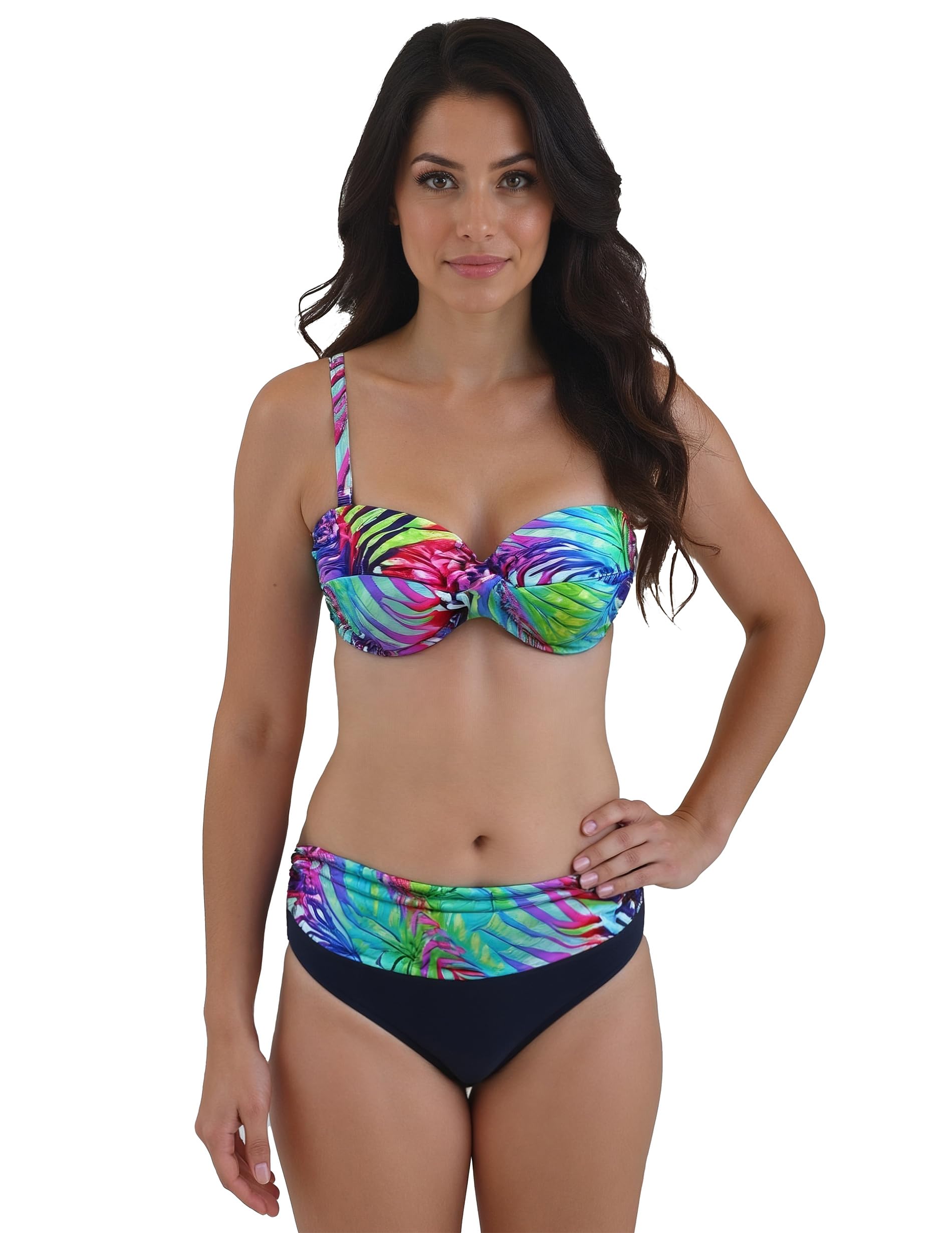 Vivisence Reggiseno Bikini Donna Imbottito Ferretto Mare Piscina Colorato 3233
