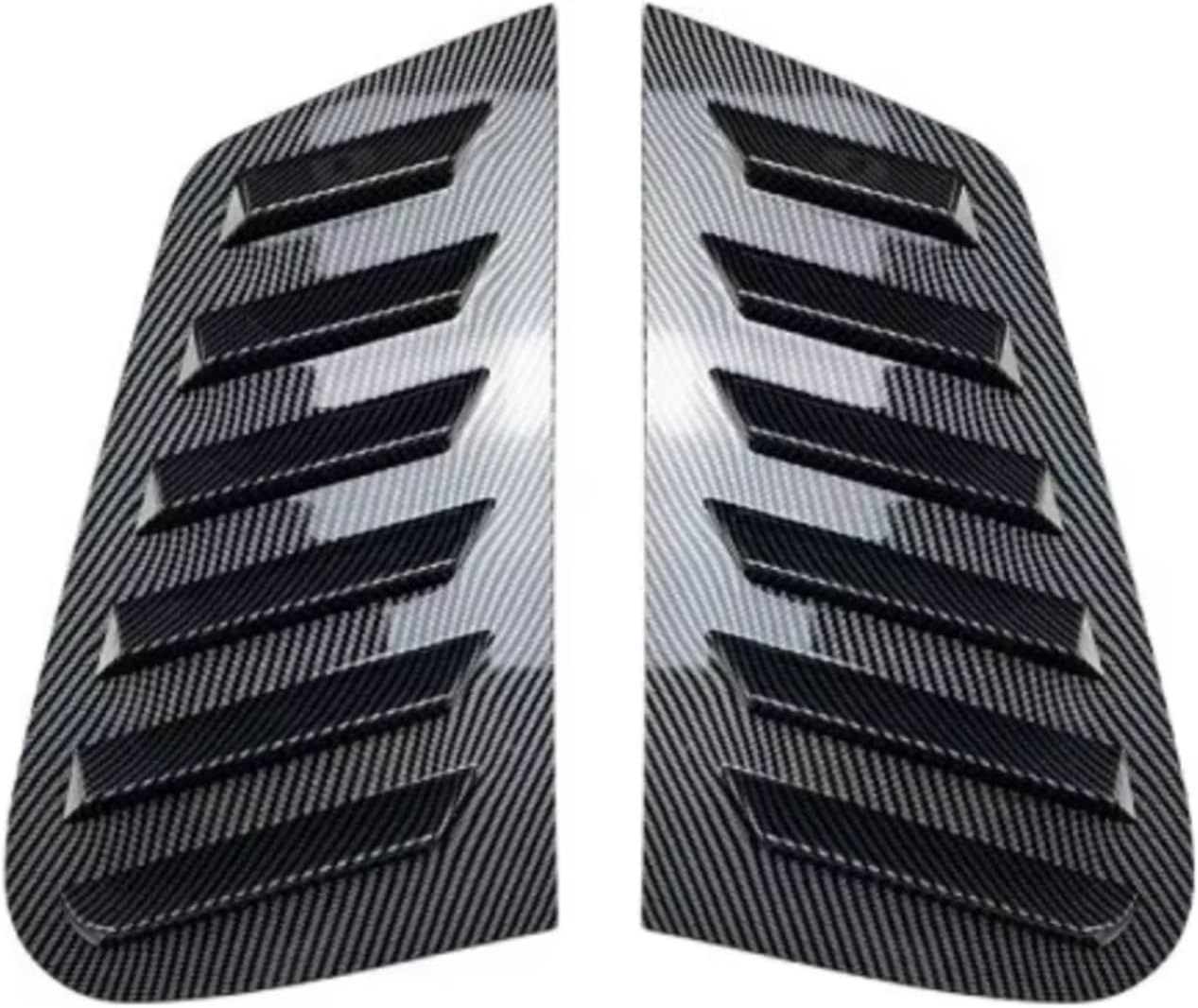 Car Diffuser Valence Side Car Rear Spoiler Window Louver Trim Cover Shutter Side Triangular Body Kits Accessories Compatible With VW For Golf 4 For MK4 1997-2006(Carbon Fibre)