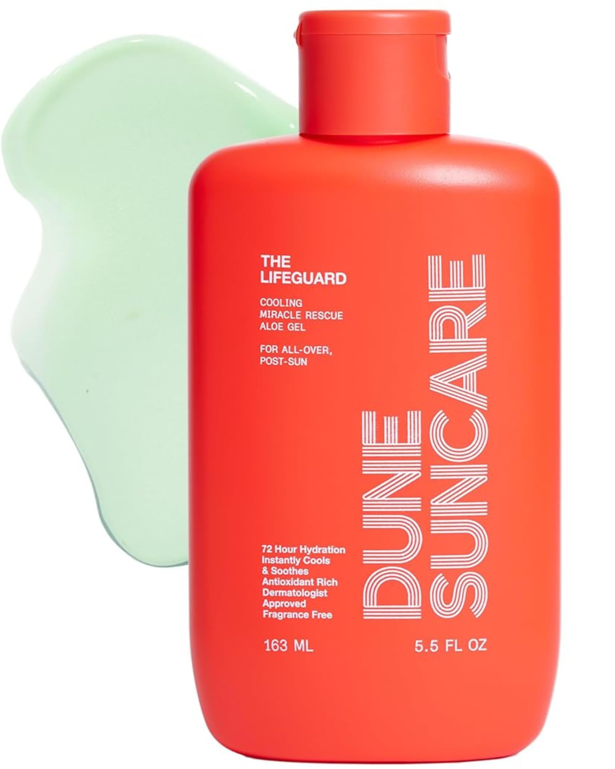 The Lifeguard Aloe Vera Sunburn Gel – After Sun Protection for Sunburn Relief with Minty Cooling – Fast-Absorbing Formula for Sun-Exposed Skin – Vegan