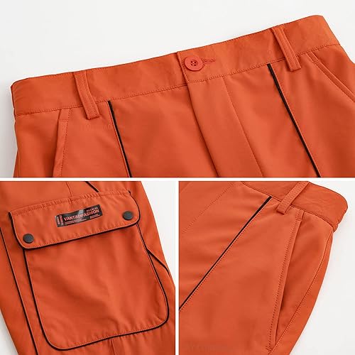 Vista 8 de XYXIONGMAO Streetwear Hip Hop - Pantalones deportivos tipo cargo para hombre, pantalones casuales sueltos con múltiples bolsillos para deportes al