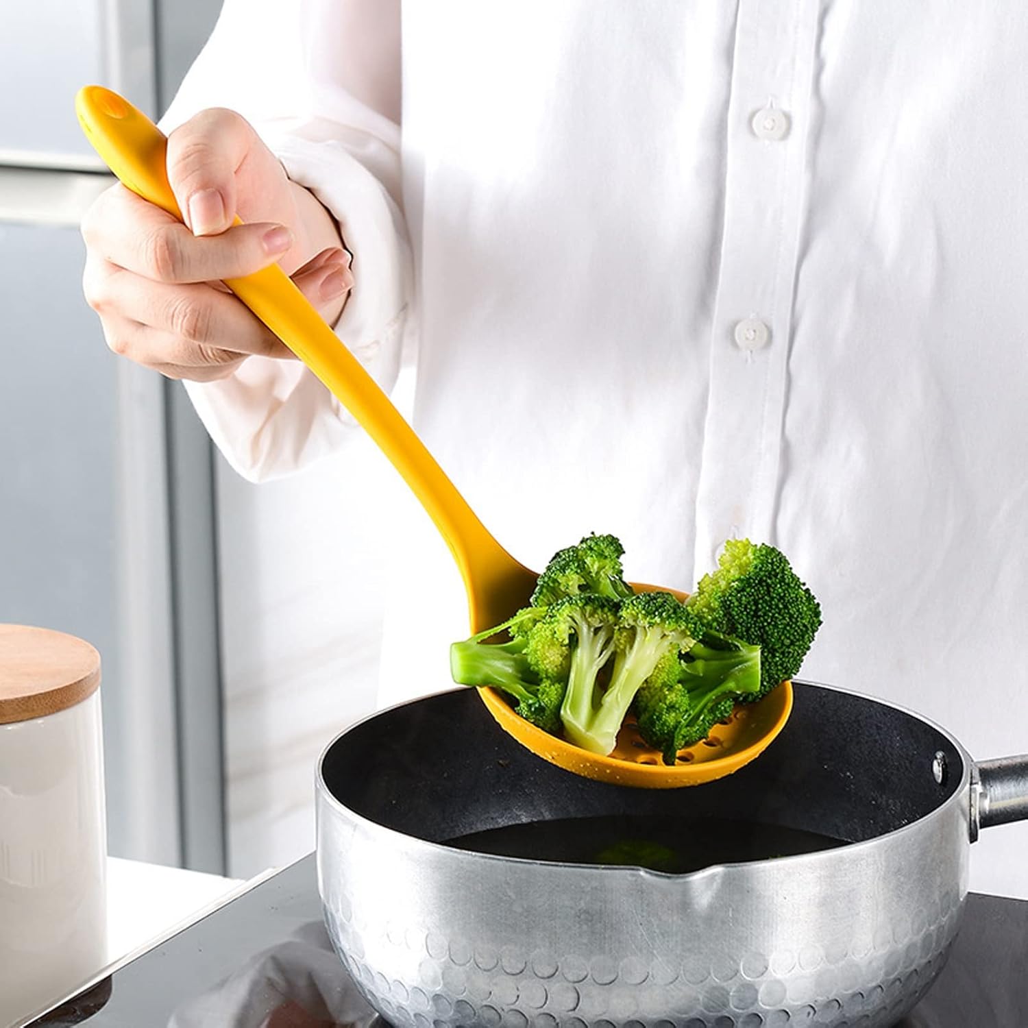 ANKROYU 9Pcs Silicone Cooking Utensils Set, Heat Resistant Cookware, Silicone Kitchen Tools, Kitchen Ware Turner Soup Ladle Tool Set Kit for Nonstick Cookware 5 71G+fnTqyBL. AC SL1500