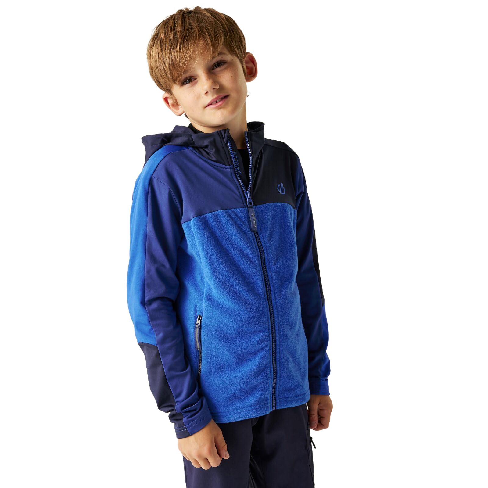 Dare2b Unisex Kids' Thriving IV Stretch Hiking Midlayer, UV Shielded Reflective Walking Jacket