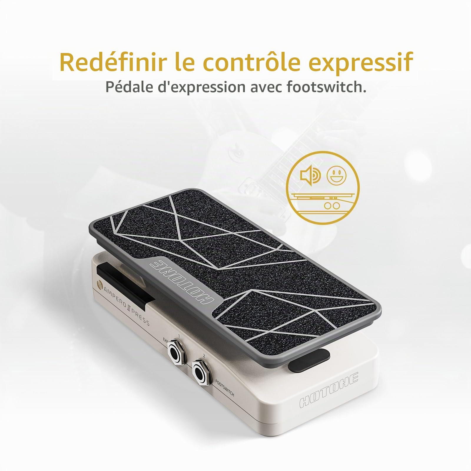 Hotone Volume passif Expression Footswitch 2 en 1 Pédale d'Effets Guitare EXP (Ampero II Press)
