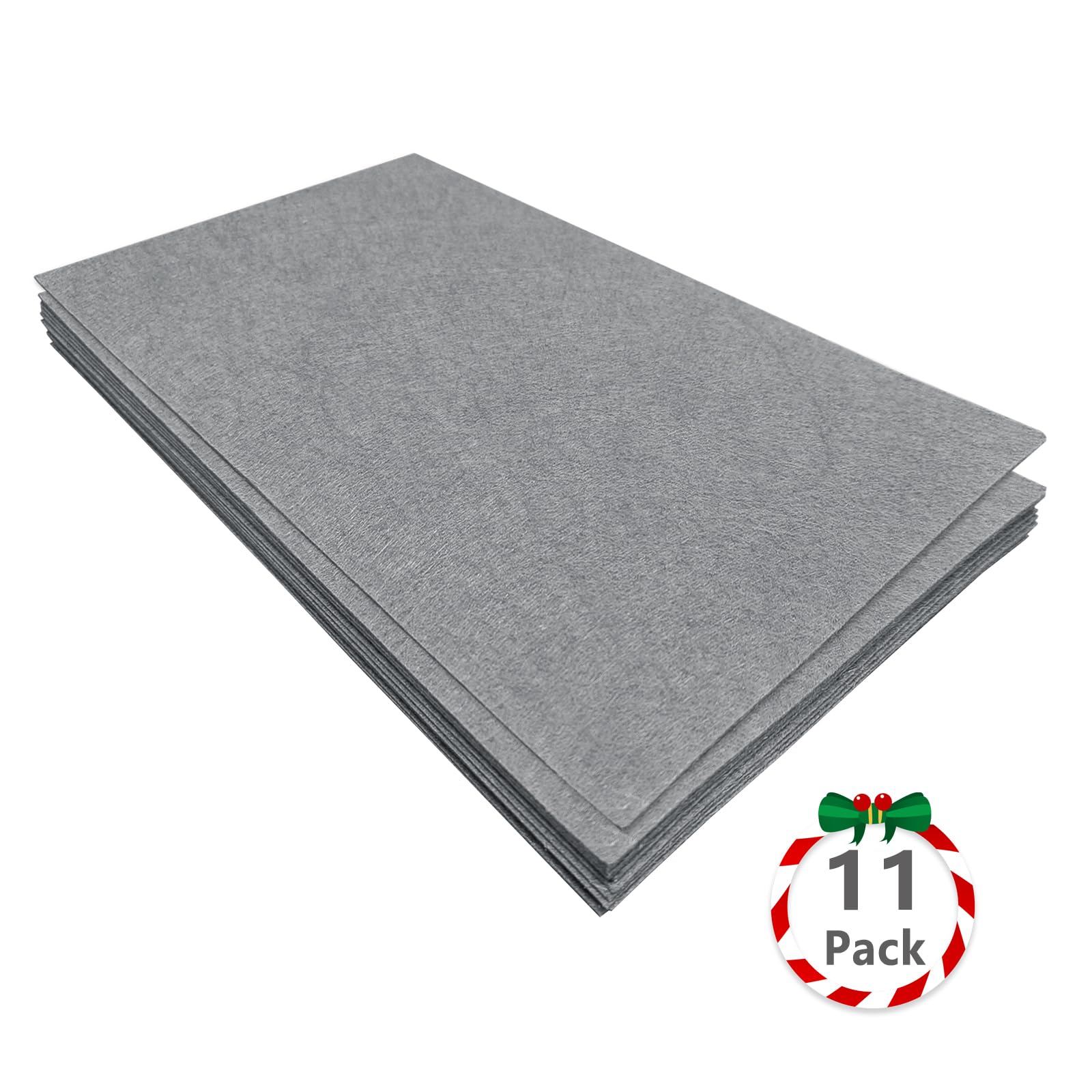 Jtnohx Stiff Felt Sheets, 11 Pcs Felt Fabric, 17.78×28.7cm Colour Fabric Square for Crafts Craft Material for Sewing (Grey) - Image 2