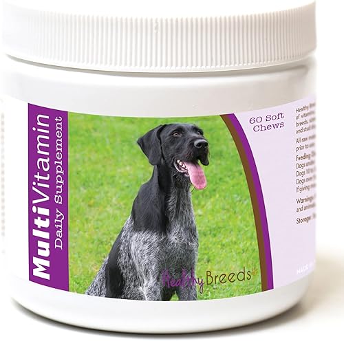 Miniatura 138 de Healthy Breeds Multivitamínico siberiano Husky para perros, suplemento diario recomendado por veterinarios, sabor a tocino, 60 masticables suaves