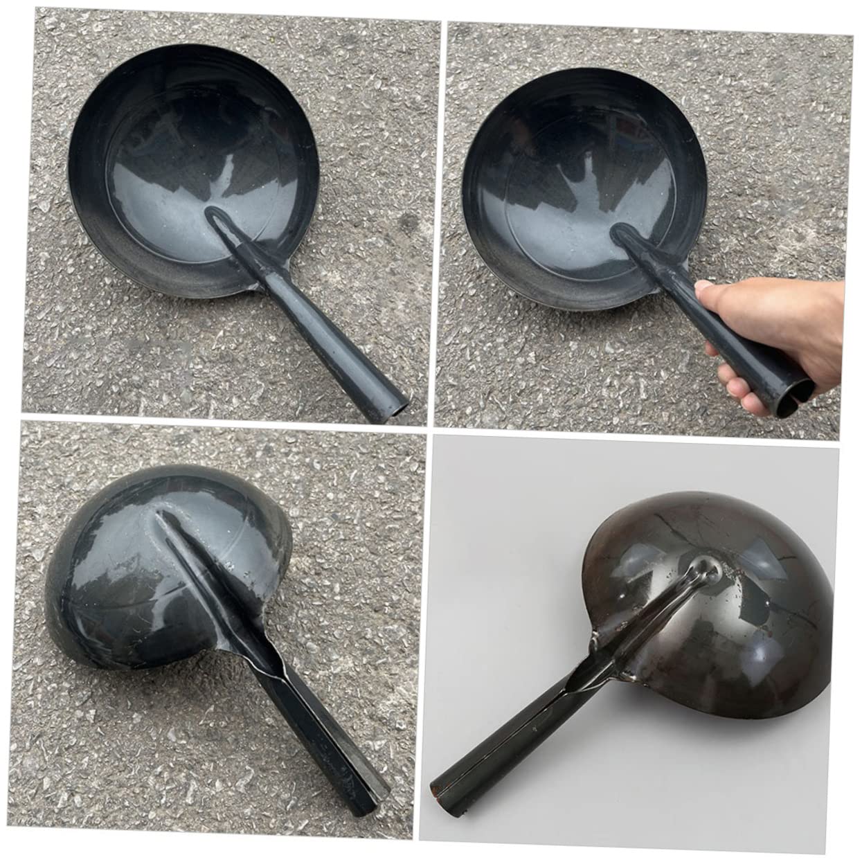 Cabilock Louche à Eau Réutilisable en Fer, Poignée Épaissie, Grosse Capacité, Maison Jardin, Arrosage des Fleurs, Ustensile Cuisine Noir
