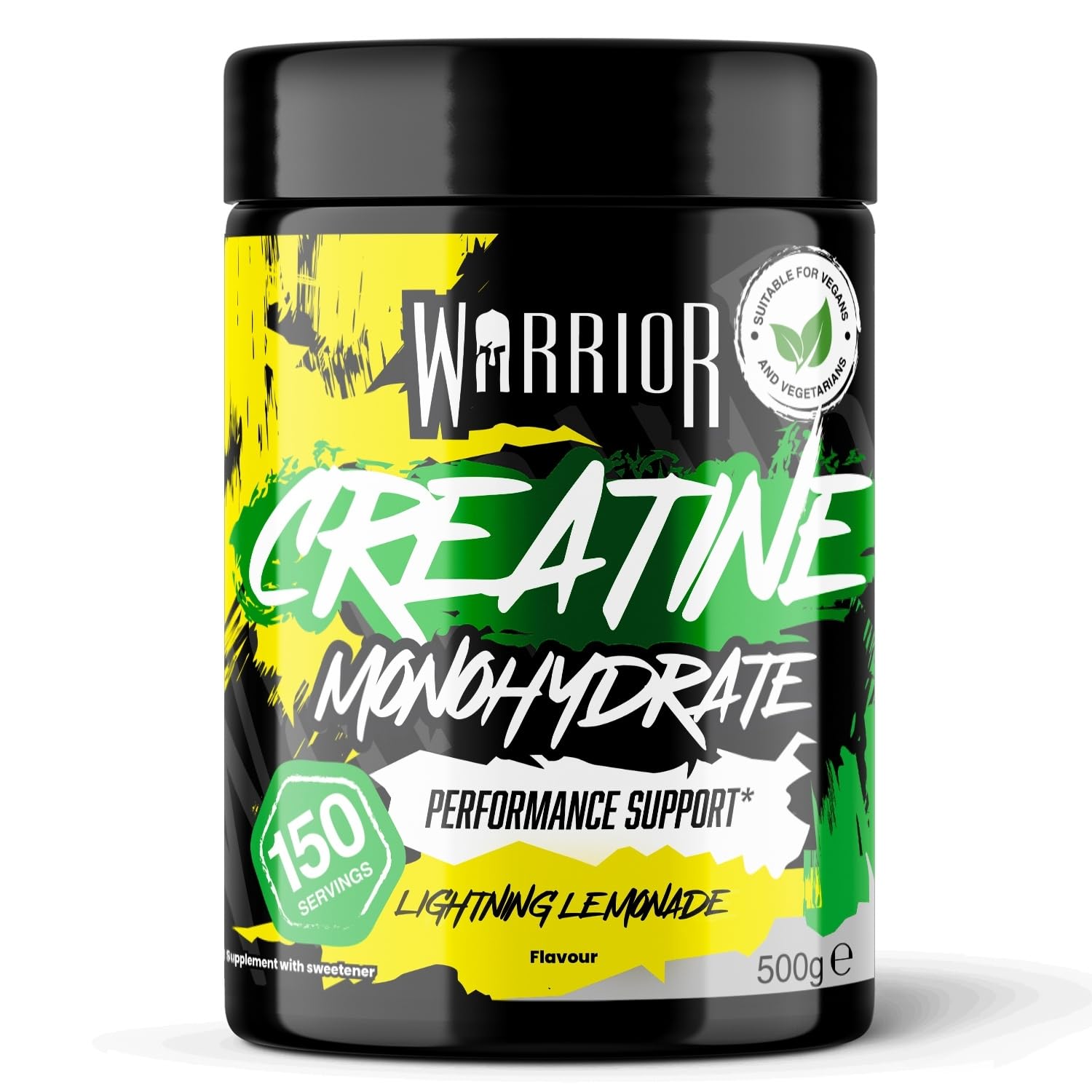 Creatine Monohydrate Powder 500g (150 Servings) – Pure Micronised Creatine Powder Supplement for Men & Women, Pre & Post Workout Strength, Muscle Growth & Recovery, Vegan – Lightning Lemonade