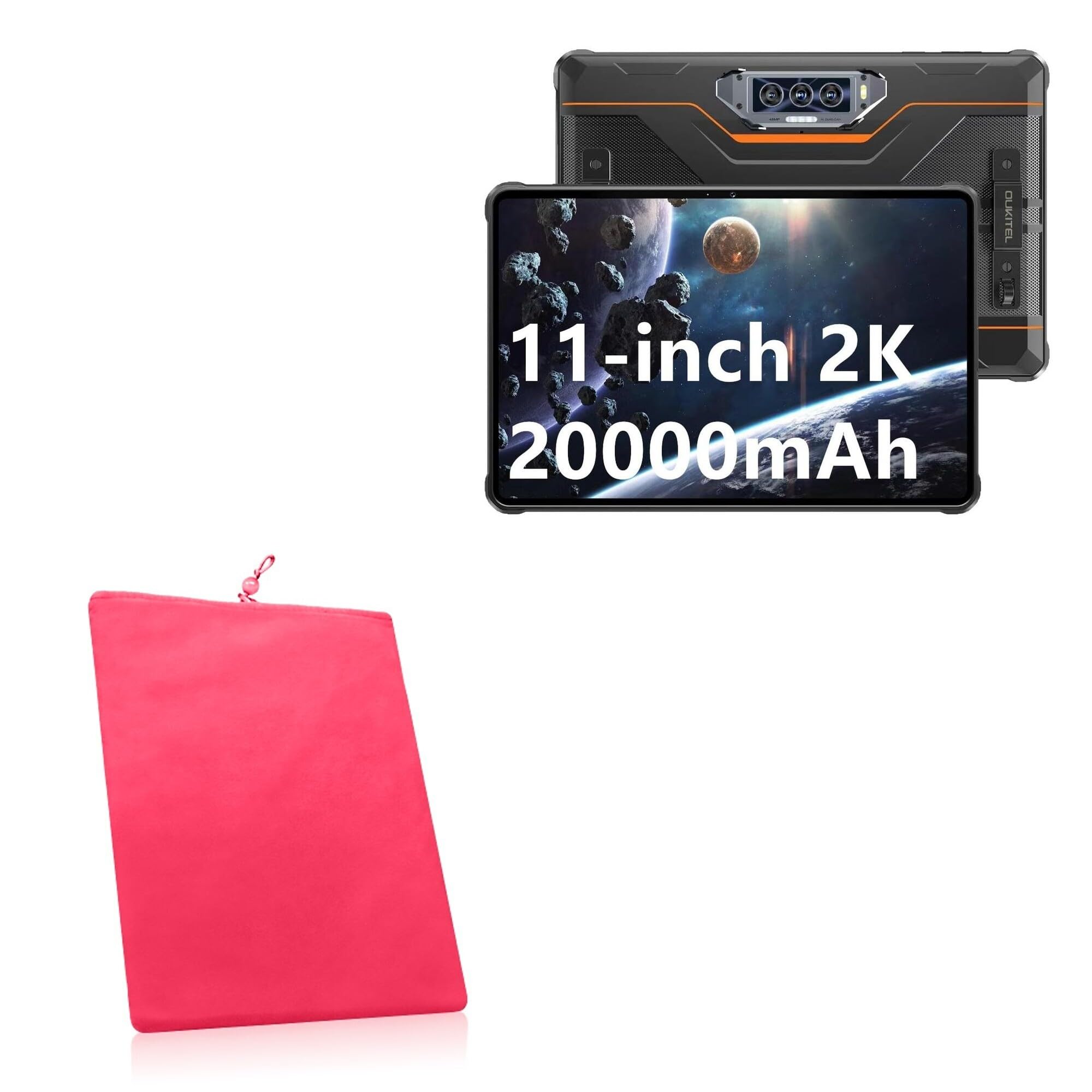 BoxWave Case Compatible with Oukitel RT8 - Velvet Pouch, Soft Velour Fabric Bag Sleeve with Drawstring - Cosmo Pink