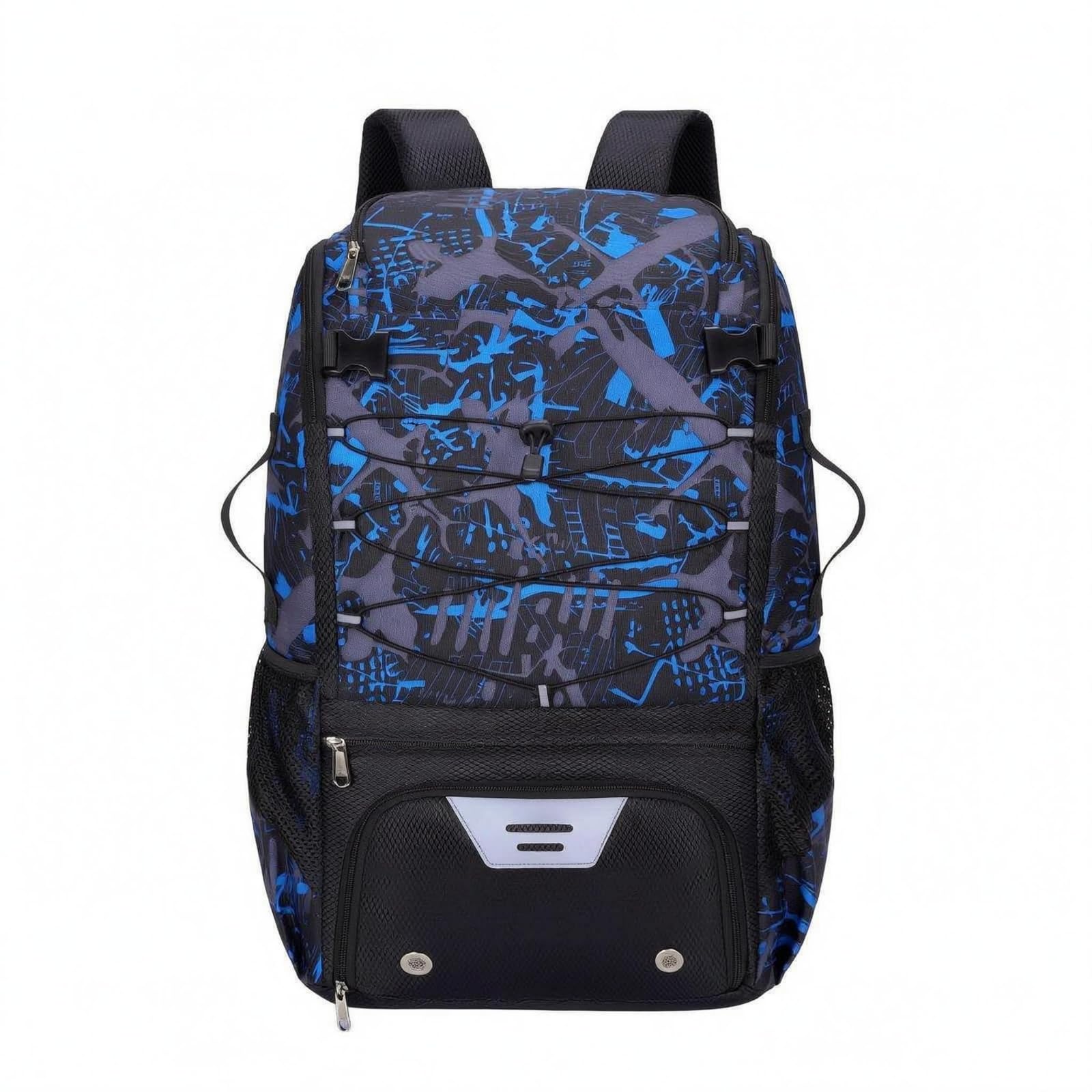 rockible Zaino Sportivo Outdoor Attrezzatura Sportiva Borsa Versatile Nylon Impermeabile Separatore Scarpe Tasche Esterne Multiuso Adatto per Sport Attività, Blu, Blu