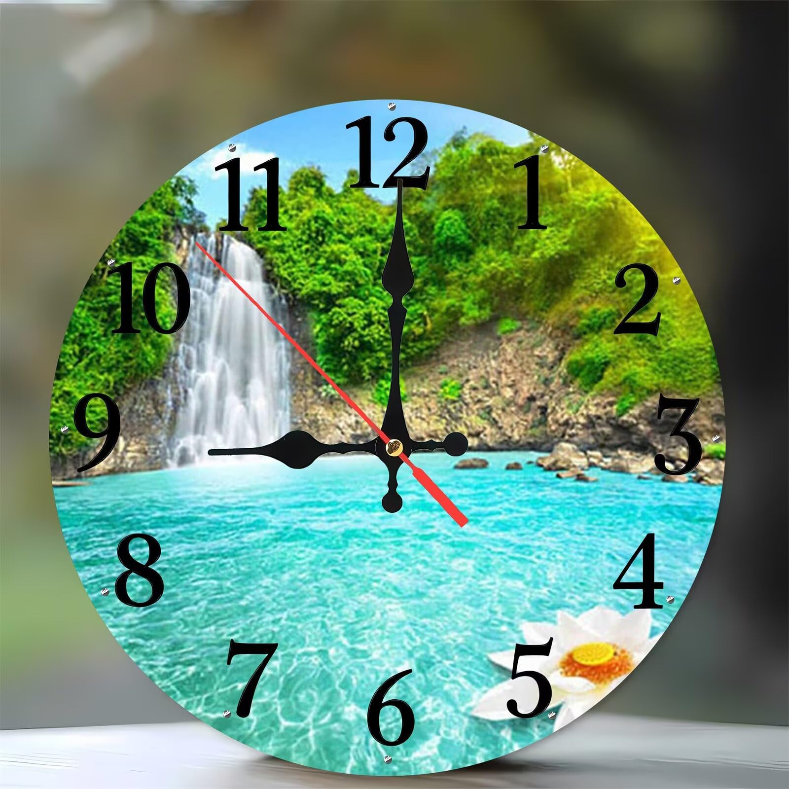 Horloge Murale Cascade 35cm en Bois pour Apaiser l'Ambiance de Votre Salon