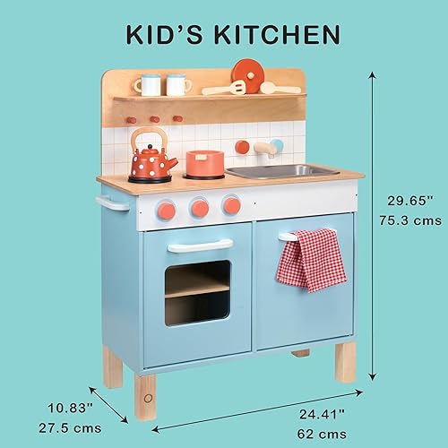 Miniatura 7 de Mentari Juguetes  Cocina para niños  Juego de cocina de madera  Desarrolla habilidades sociales, creativas e imaginativas  Aprendizaje de juego de