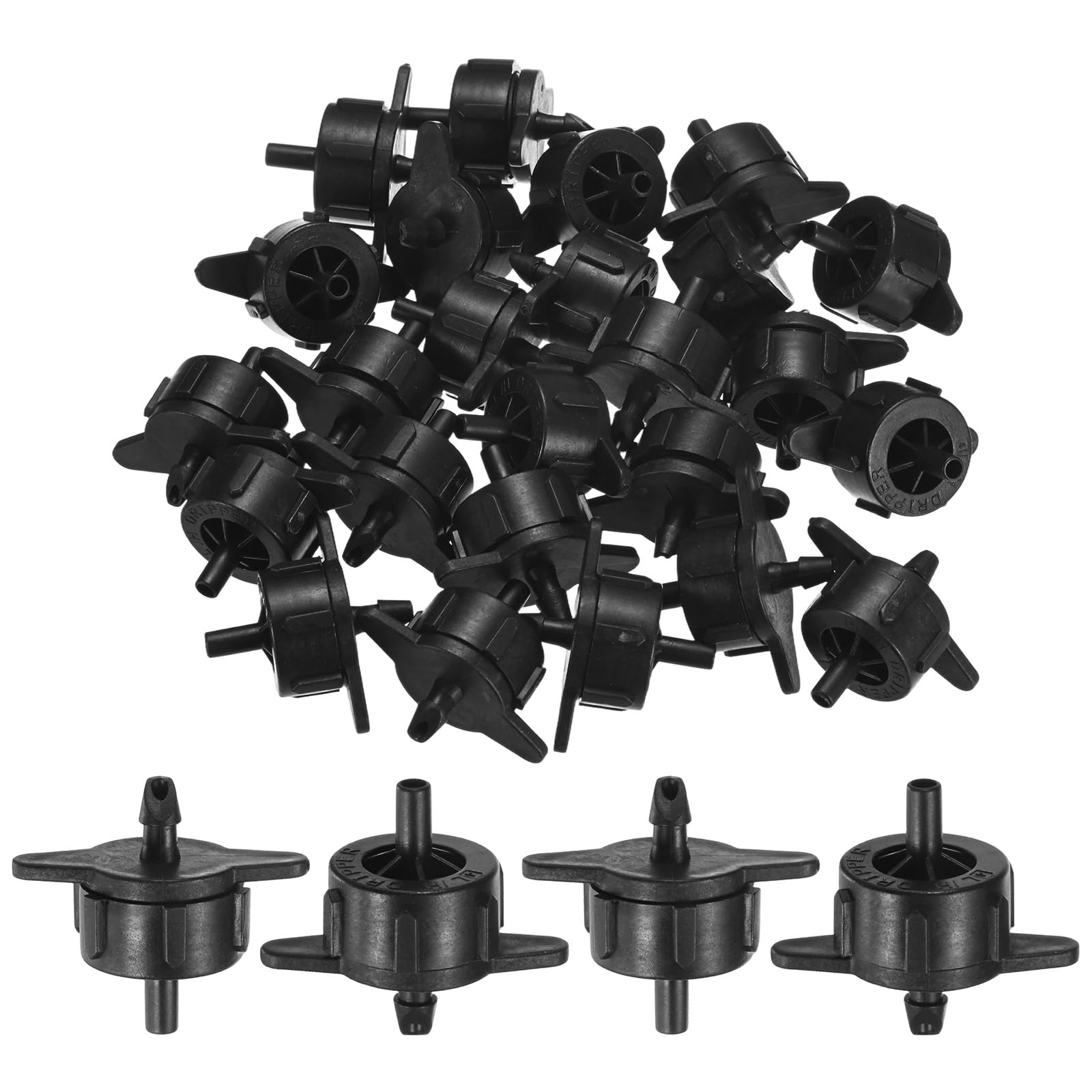 Émetteurs d'irrigation pour pelouse de jardin en plastique noir, buse 1 GPH