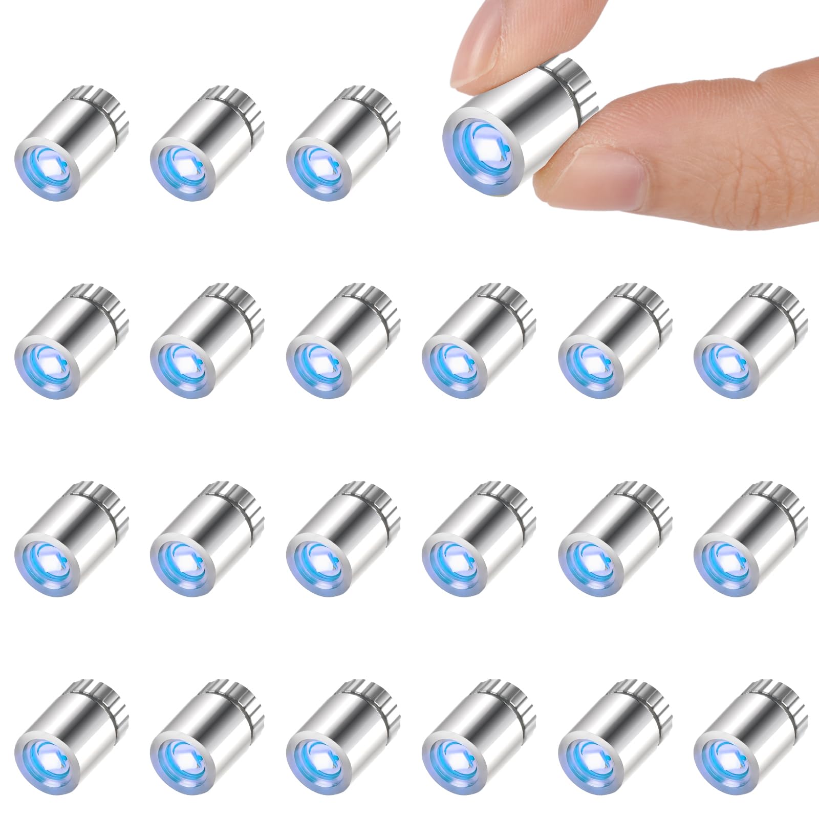 AUAUY 22 szt. Mini światła LED, mini LED na baterie, małe światła dla rzemiosła, do papierowych lampionów, dekoracji domu dla lalek, dekoracji imprezowych, niebieskich