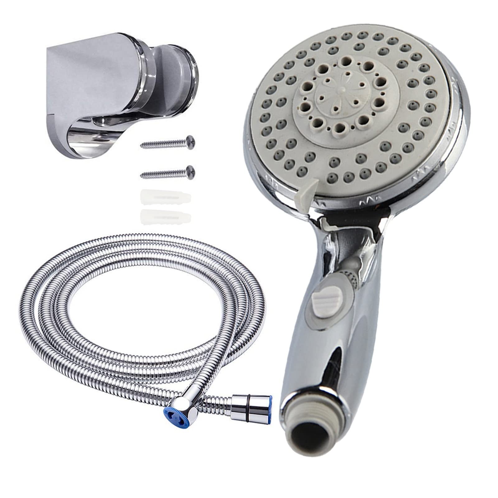 Cabezal De Ducha De Mano Multifunción Con Manguera De 2 M Y Amp; Cabezal De Ducha De Ahorro De Agua Con Interruptor De Encendido/apagado Con 5 Modos De Ducha