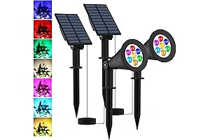 T-SUNUS Solar Landscape Spotlights Color Changing Solar Spot Lights Outdoor