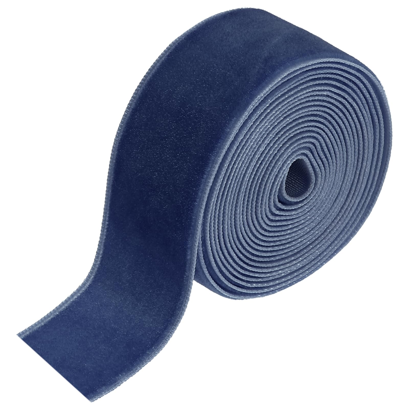 sourcing map Velvet Ribbon 2.5cm x 1.8m Single Face Spool Dark Blue