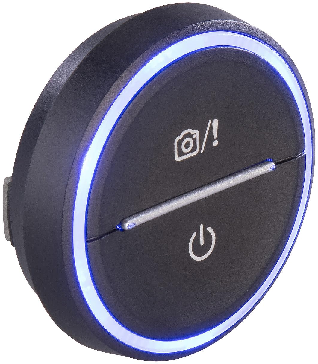 Lescars Blitzerwarner: Akku-Gefahrenstellen-Warner mit Bluetooth und App, Multicolor-LED-Ring (Gefahrstellenwarner, Auto Warnsystem Bluetooth, Laser)
