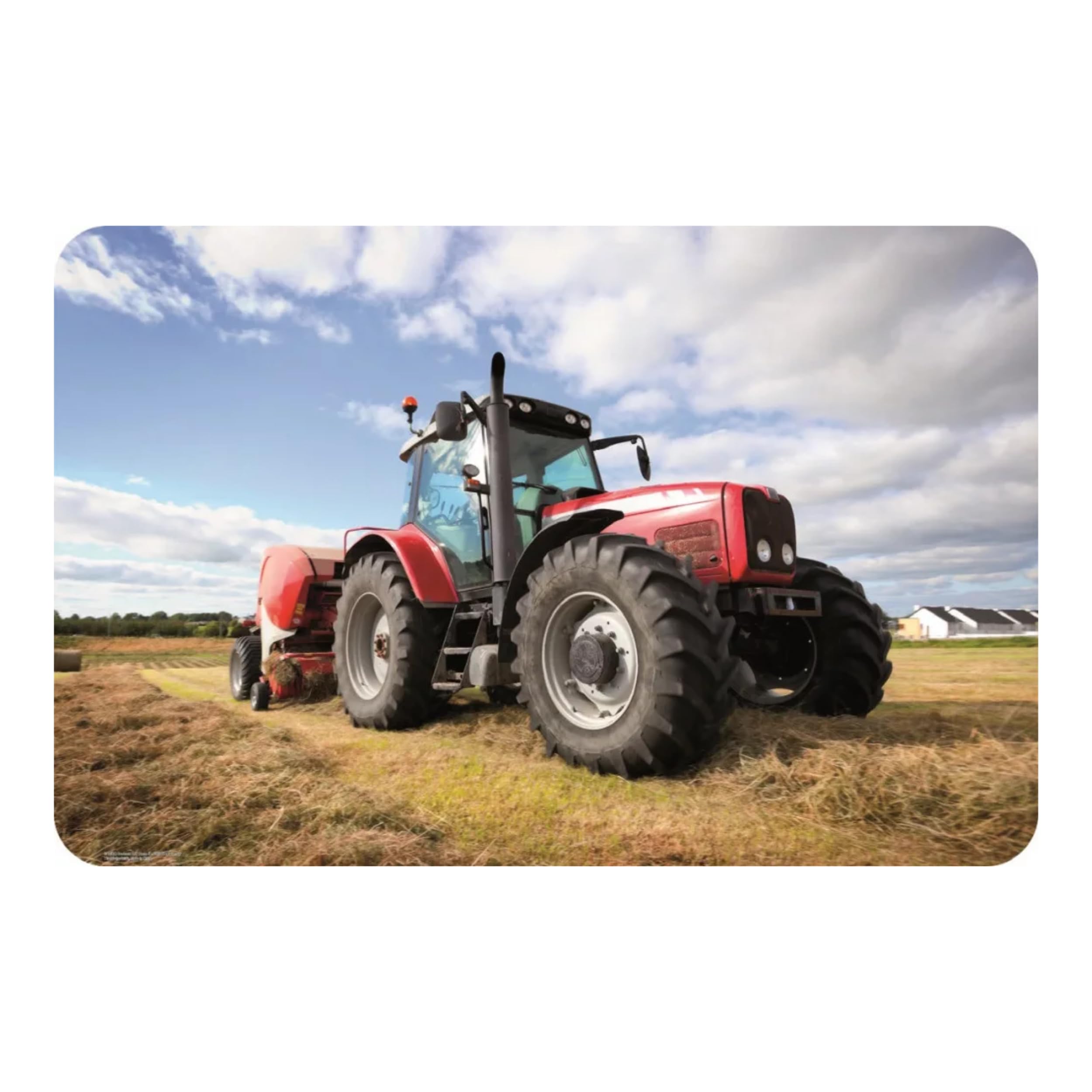 damaloo Tractor Place Mat for Children - Plastic Place Mats - Washable Table Mat for Children - Dining Mat, Craft Mat & Kneading Mat - Children's Table Mat 43 x 28 cm with Tractor Motif
