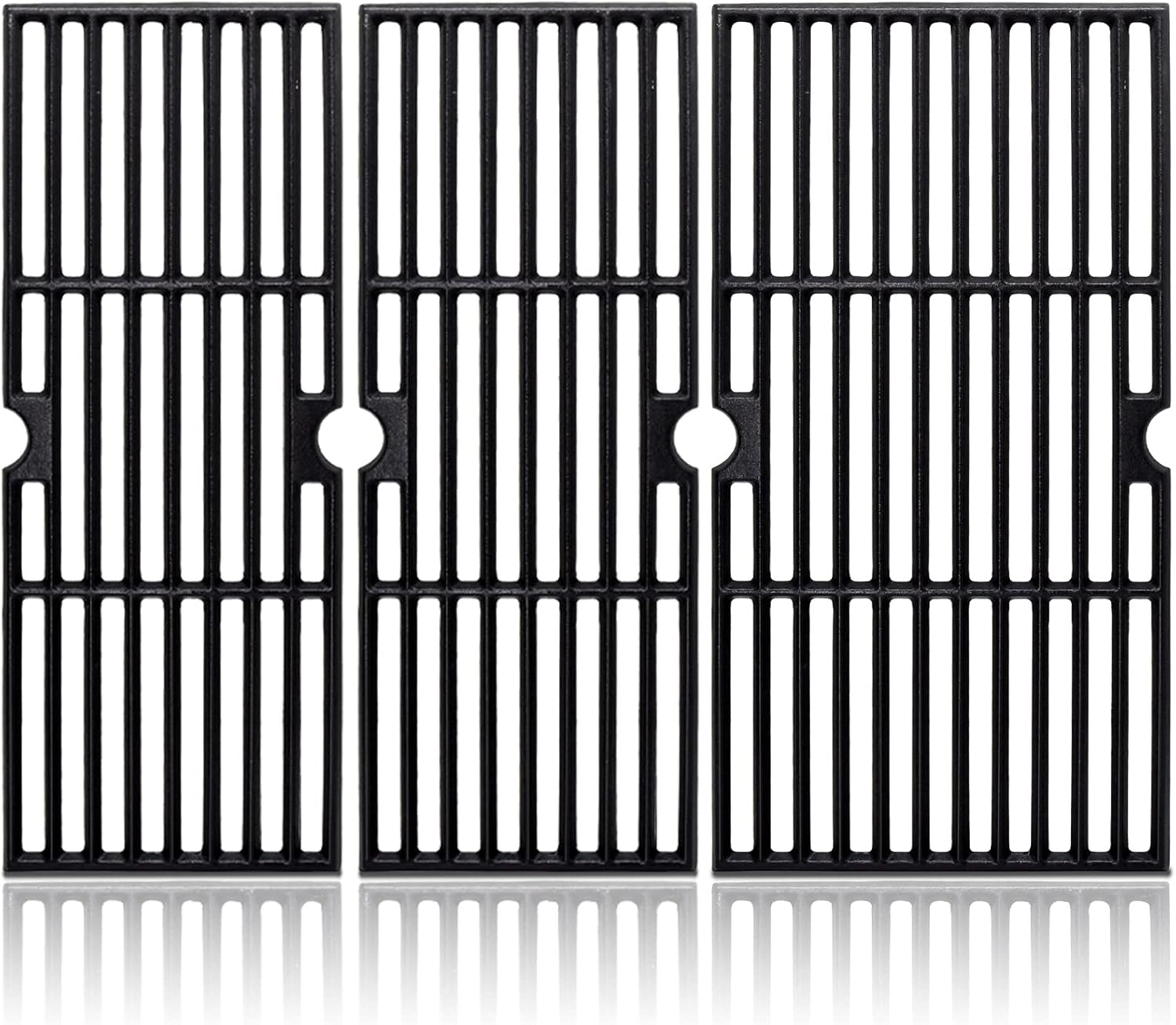 Adviace 18 Inches Grill Grates Replacement for Charbroil Performance 463377319, 463376419, 463376519, 463376319, Cast Iron Cooking Grid Grates for Char-Broil G470-0002-W1, G470-0003-W1, G321-0005-W1.