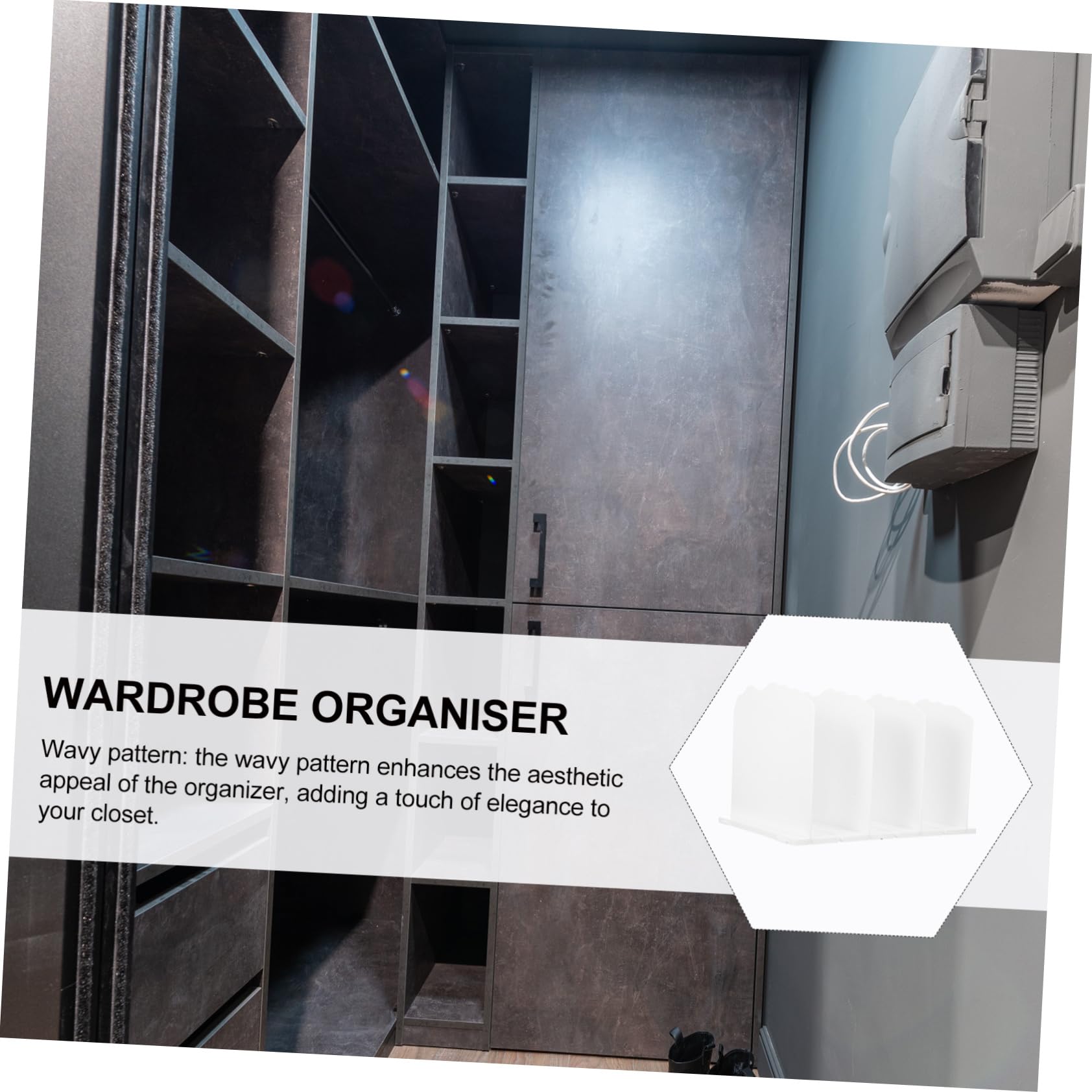 Healifty 2 Piezas Organizador de Bolsos Ajustable Divisores Forma de Onda Estante para Almacenamiento Multiusos para Closet y Oficina Espacio y Mantiene el