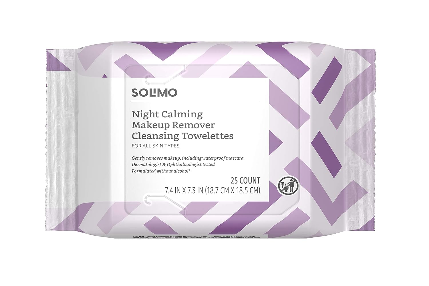Solimo Make Up Remover Wipes, Night Calming, 25ct (Pack of 6) : Health & Household