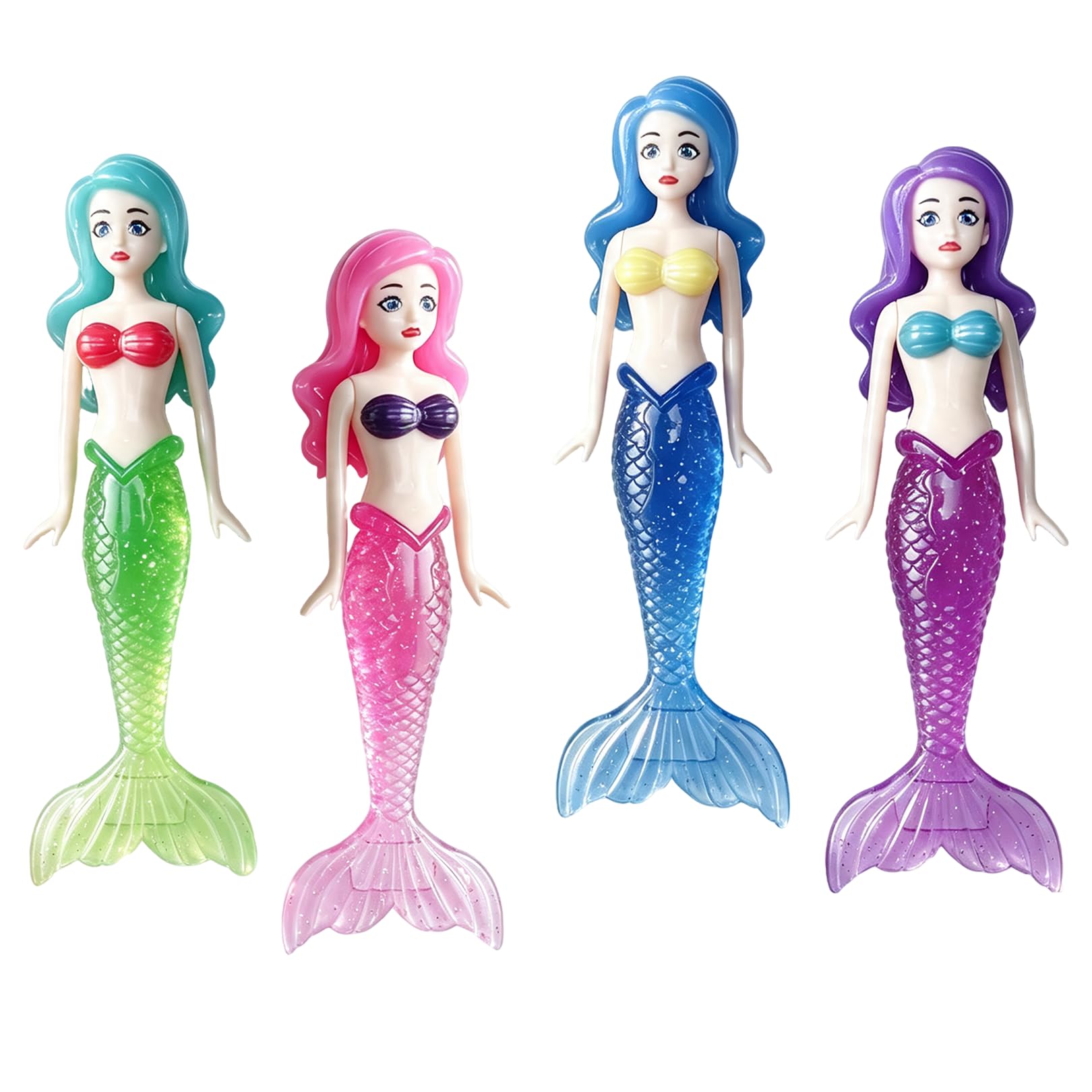 4 Pcs Mermaid Toys,Diving Sinkies for Kids Swimming Pool Toys for Kids 7-12