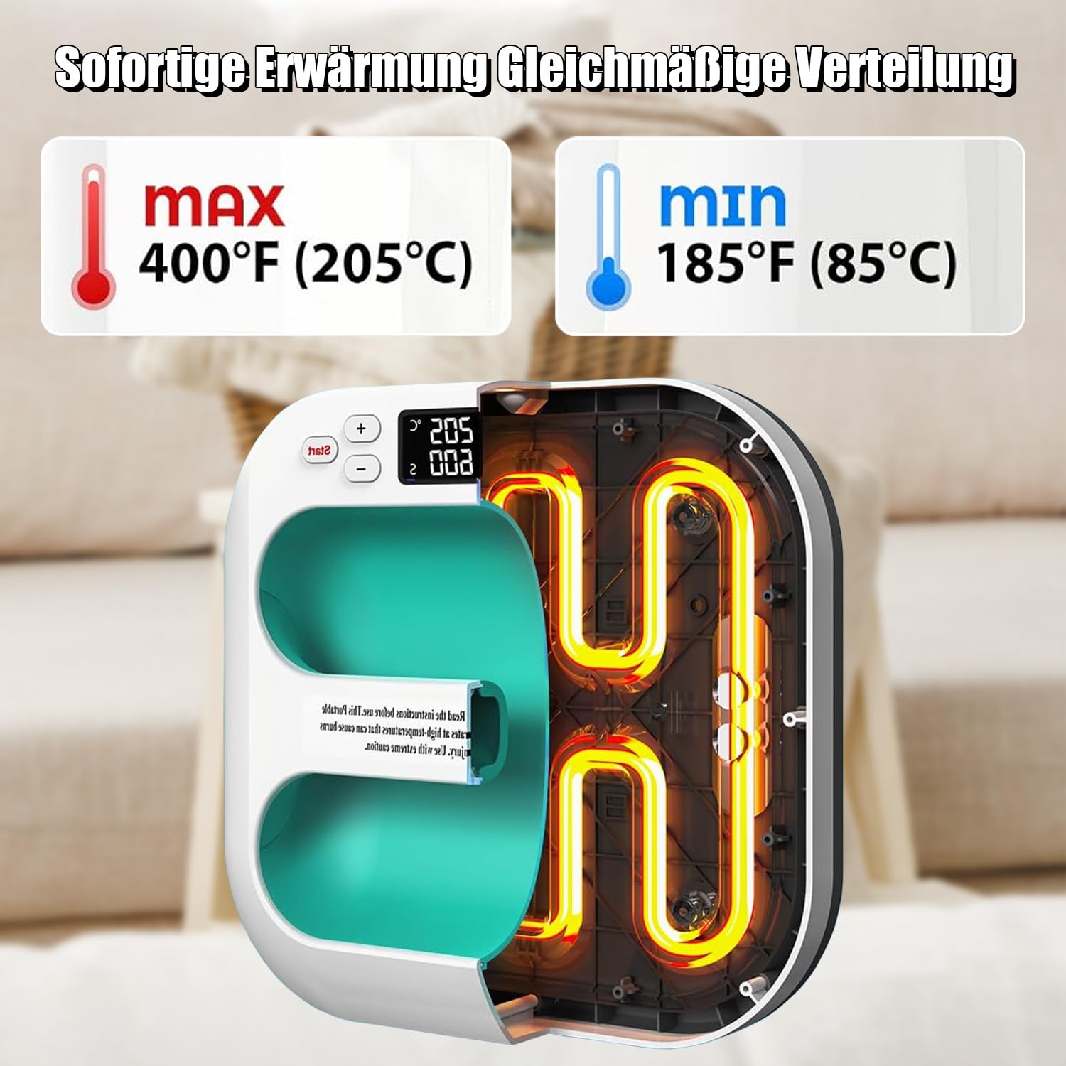 Heißpressmaschine, Transfermaschine, T-Shirt-Druckmaschine mit Timer und Schnellheizung, Plotter-Pressmaschine für Hosen, Mützen, Taschen, DIY Perler Bead