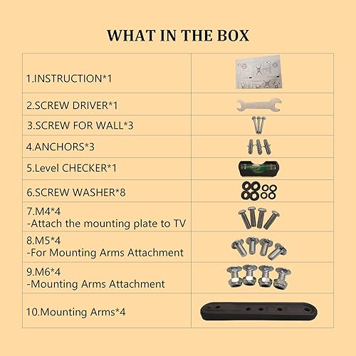 Miniatura 8 de Soporte de pared para TV de movimiento completo, soporte de pared para monitor de TV, extensión de inclinación giratoria para televisores LCD LED 4K