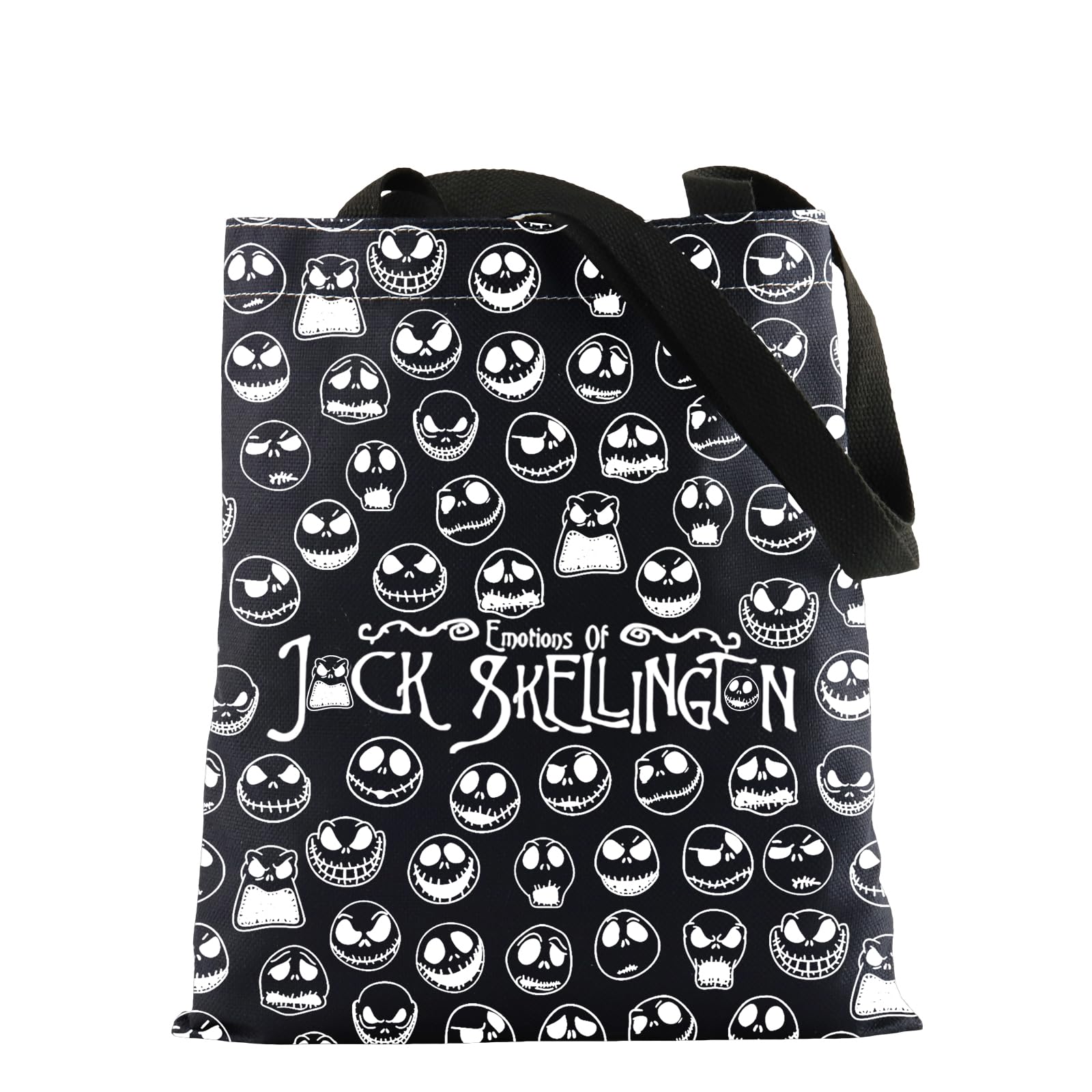 FOTAP Halloween Jack Inspire Tote Bag Jack Fans Gift Jack Emotions Merch Jack Face Handbag Spooky Gift