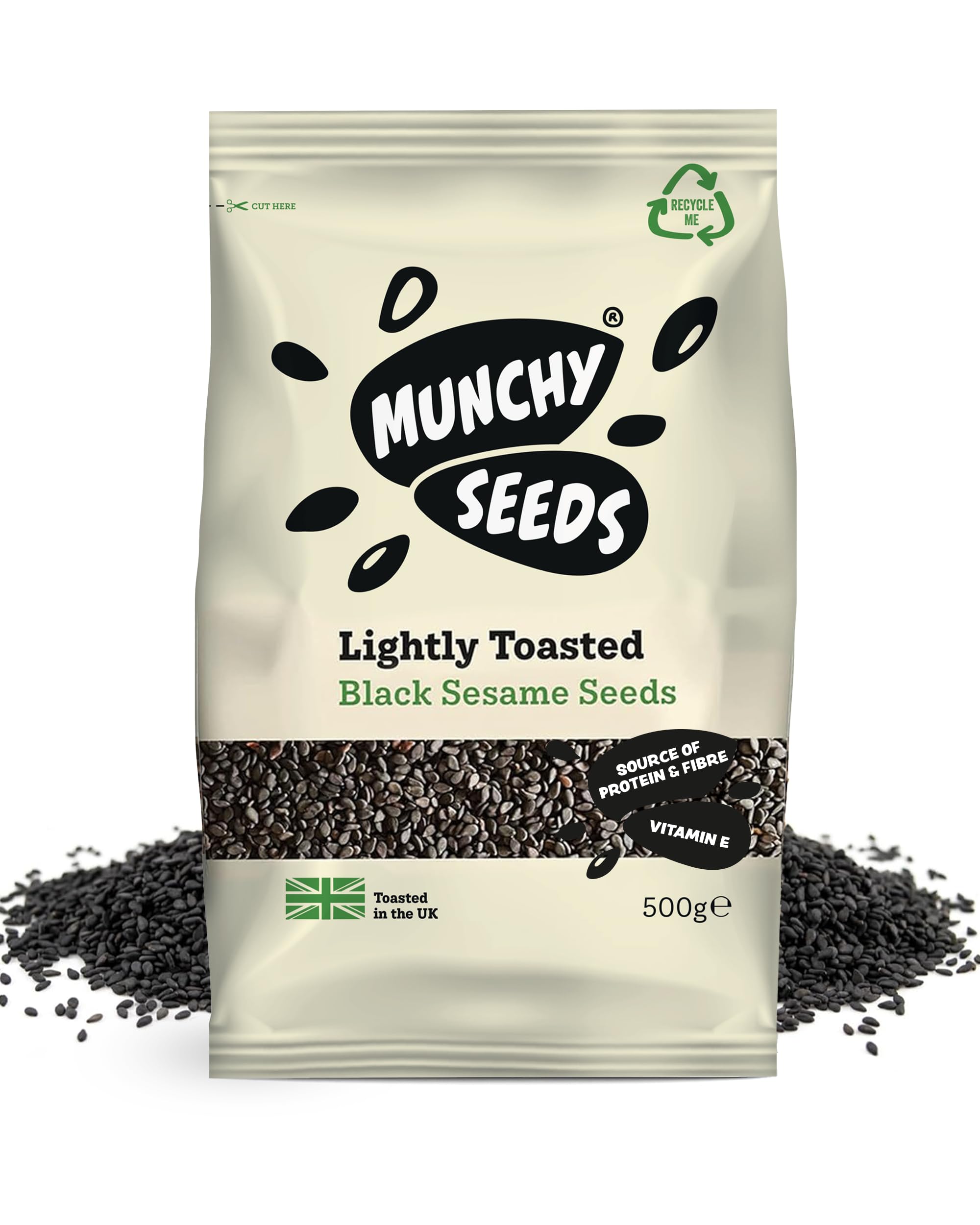 Munchy Seeds Lightly Toasted Black Sesame Seeds 500g
