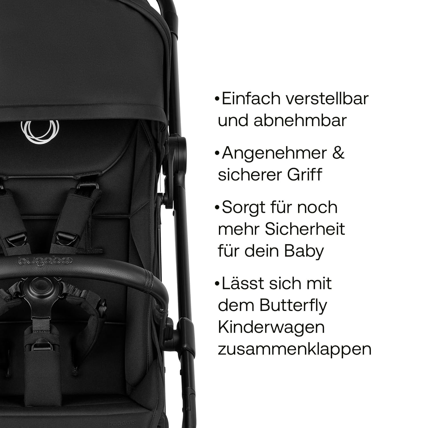 Bugaboo Butterfly 2 Reisebuggy Set – leichter, faltbarer Kinderwagen mit Sicherheitsbügel & Regenabdeckung – Handgepäckgröße, Liegefunktion – ab 6 Monaten bis 4 Jahre – Dusty Pink