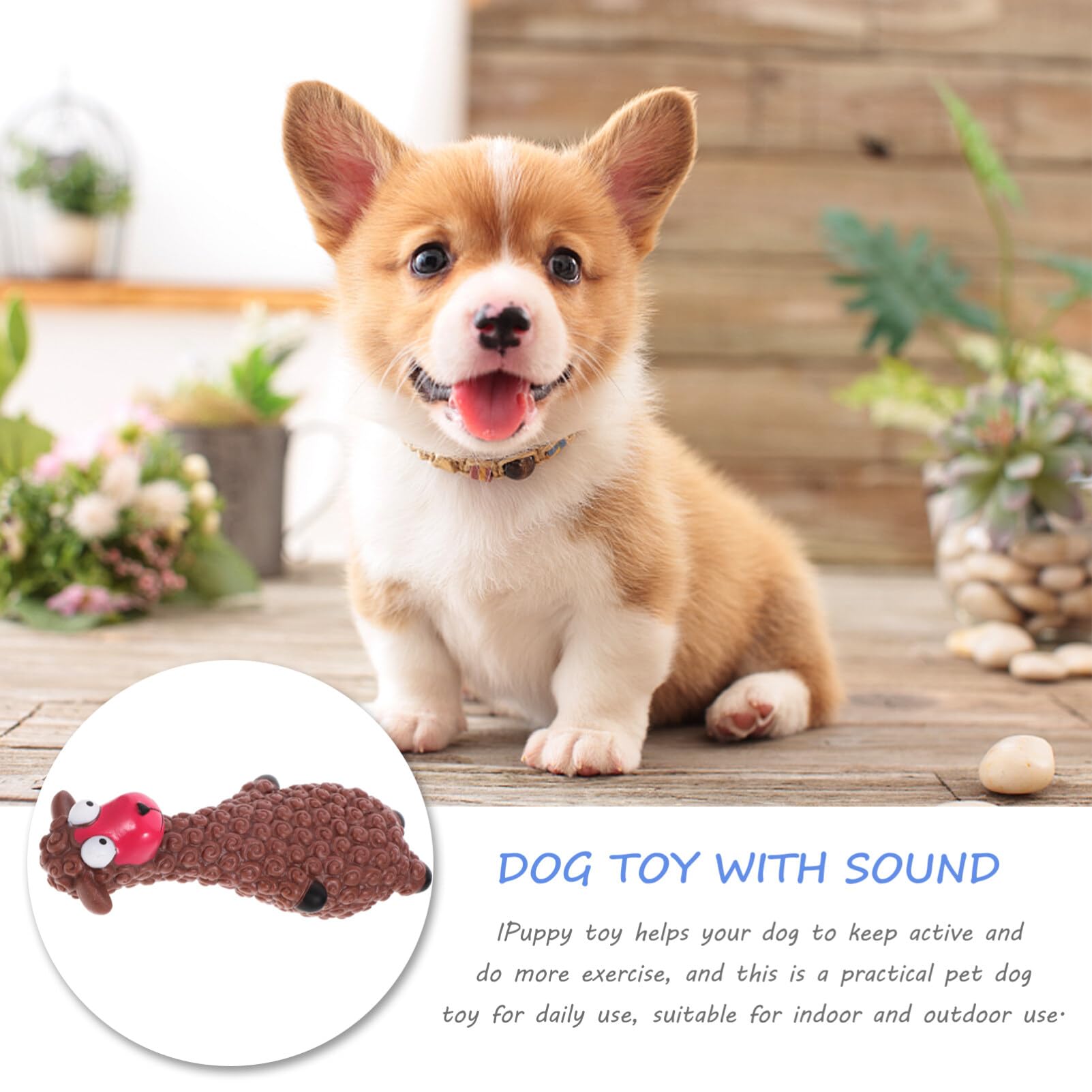 ifundom Piepende Latex Hond Speelgoed Schapen Dier Puppy Huisdier Interactief Spelen Grappige Hond Speelgoed Hond Interactief Spelen Speelgoed Rubber Puppy Kauwen Speelgoed Voor
