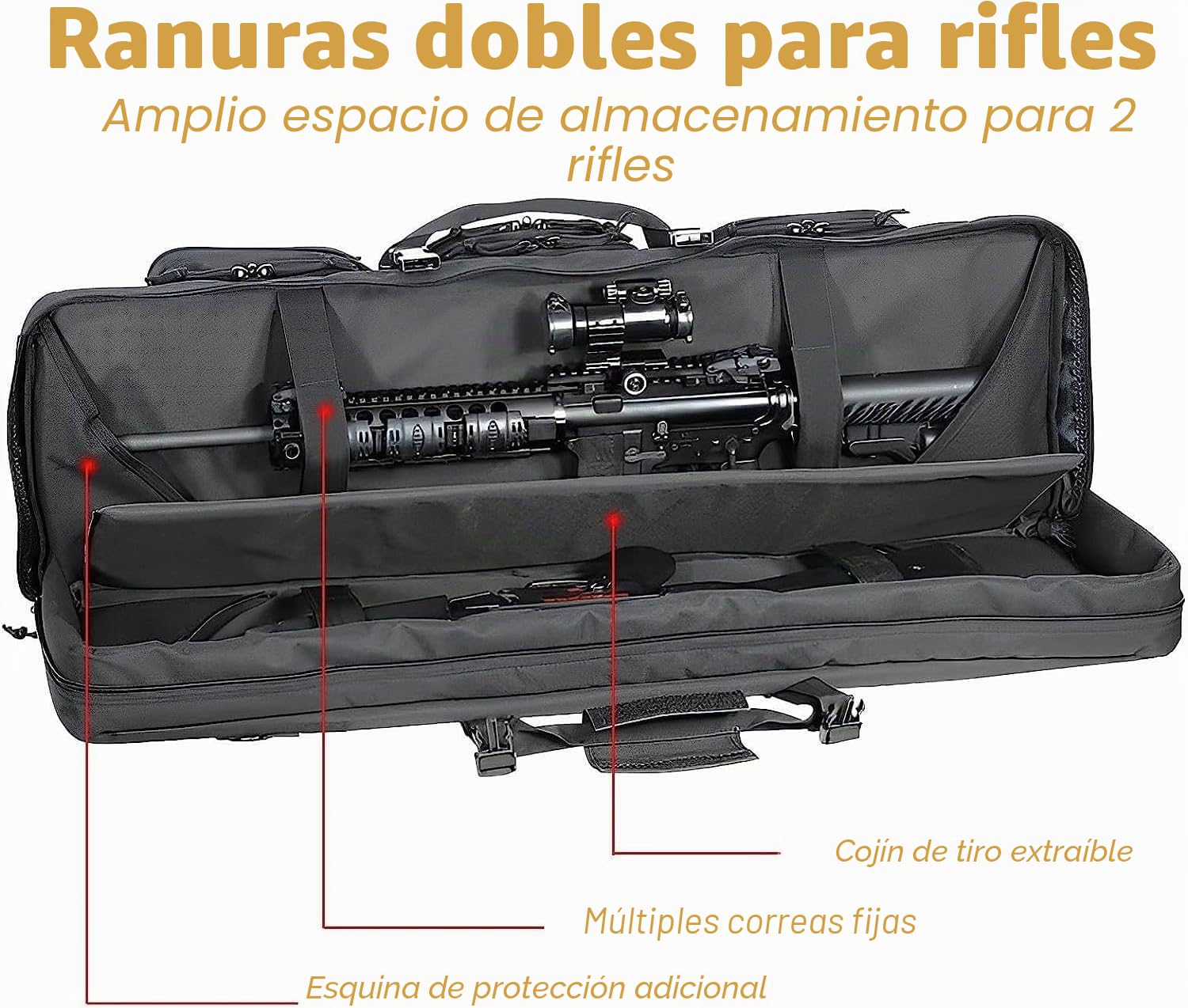 Bolsa para Rifle, Funda para Armas Largas,Airsoft Funda Escopeta Porta Caza,Mochila para Carabina,Almacenar o Transportar Rifles, 600D Tela Oxford Impermeable A,118CM