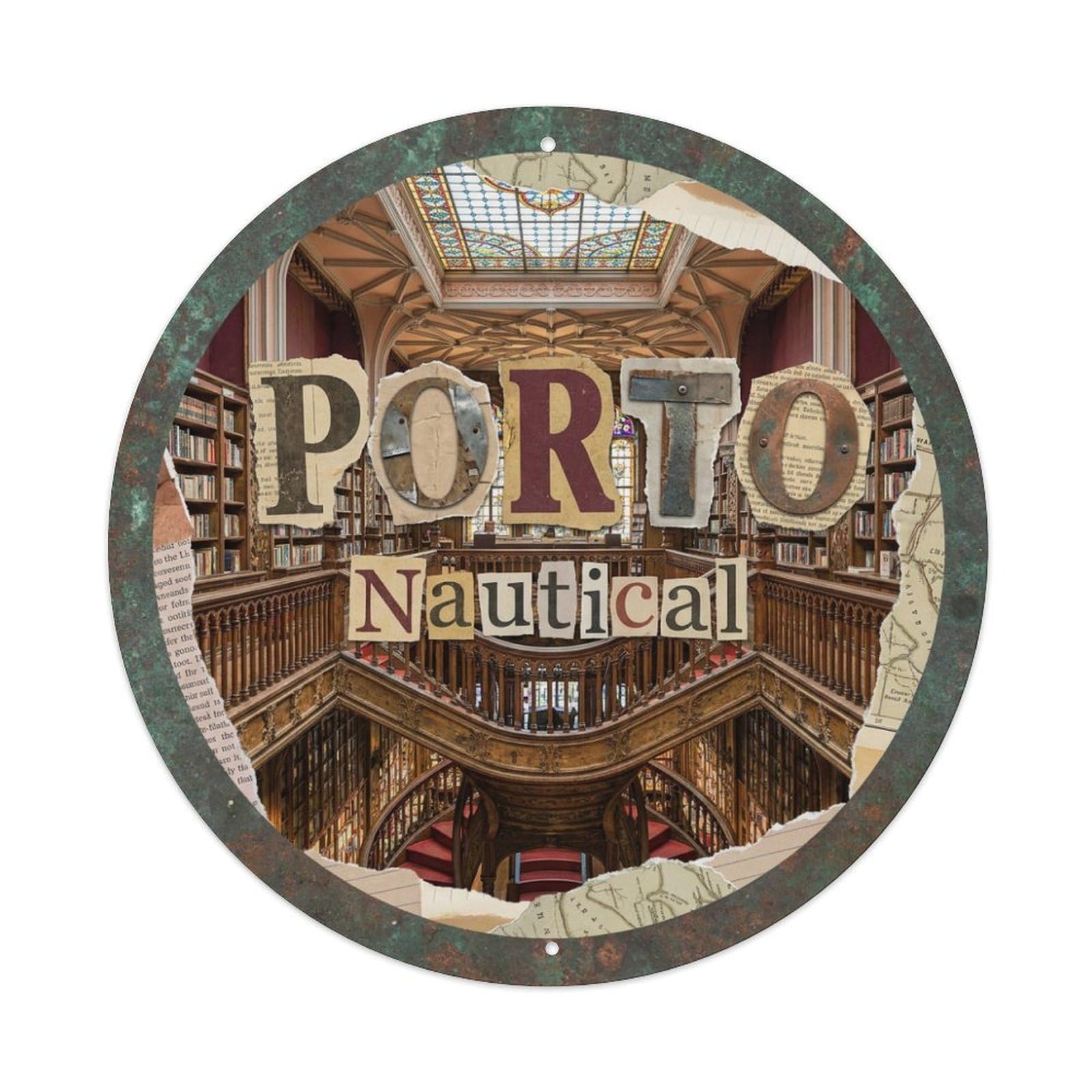 Xanthor Style Vintage Travel Oporto Portugal Sailing Metal Tin Sign