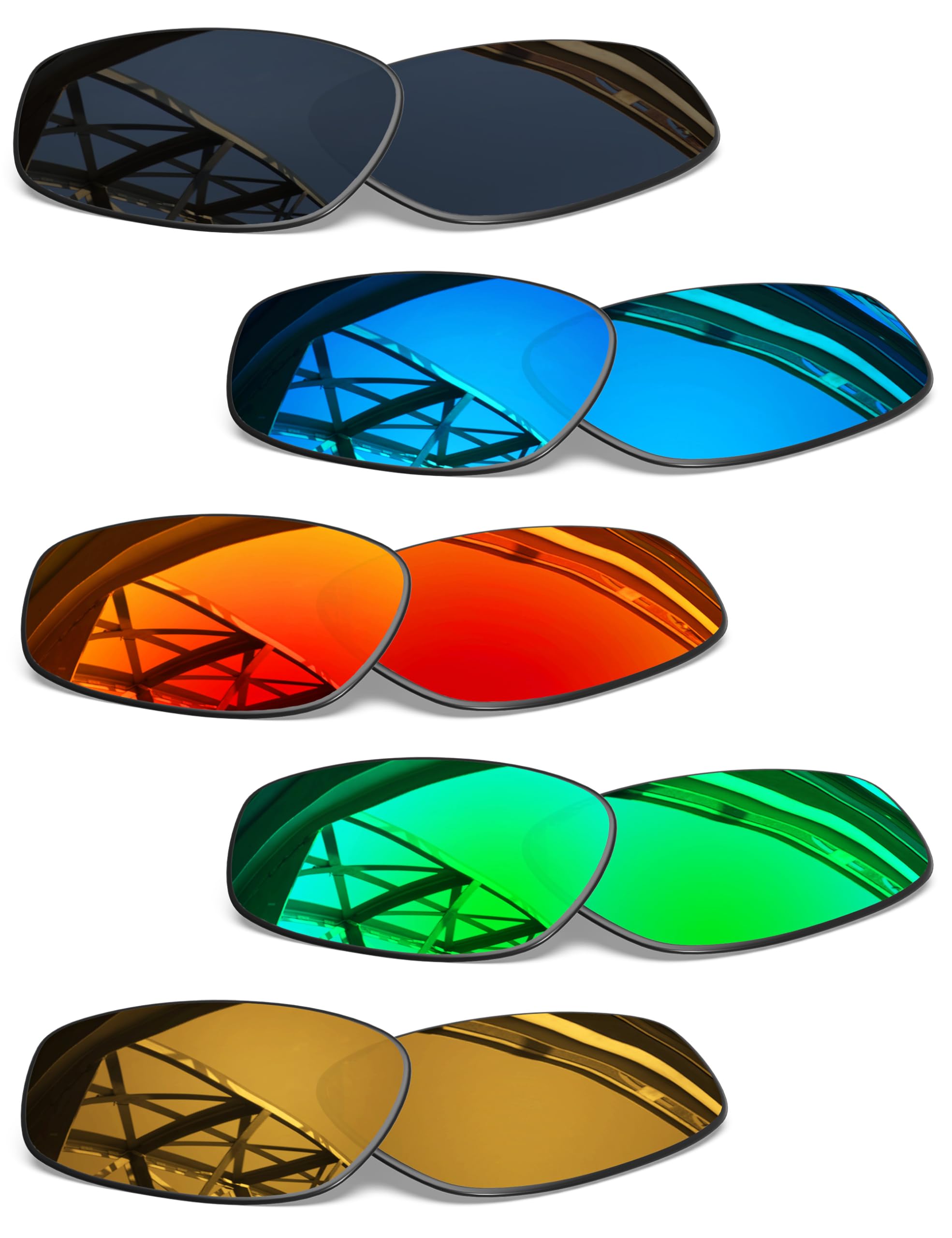 Set mit 5 Ersatzgläsern für Oakley Straight Jacket 2007 Sunglass Combo Pack S02