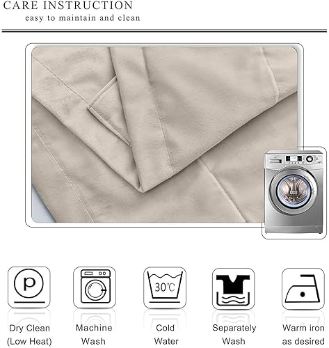 Miniatura 3 de TWOPAGES Cortina plisada de terciopelo para oscurecer la habitación, 84 pulgadas de ancho x 84 pulgadas de largo, para barra transversal o pista,