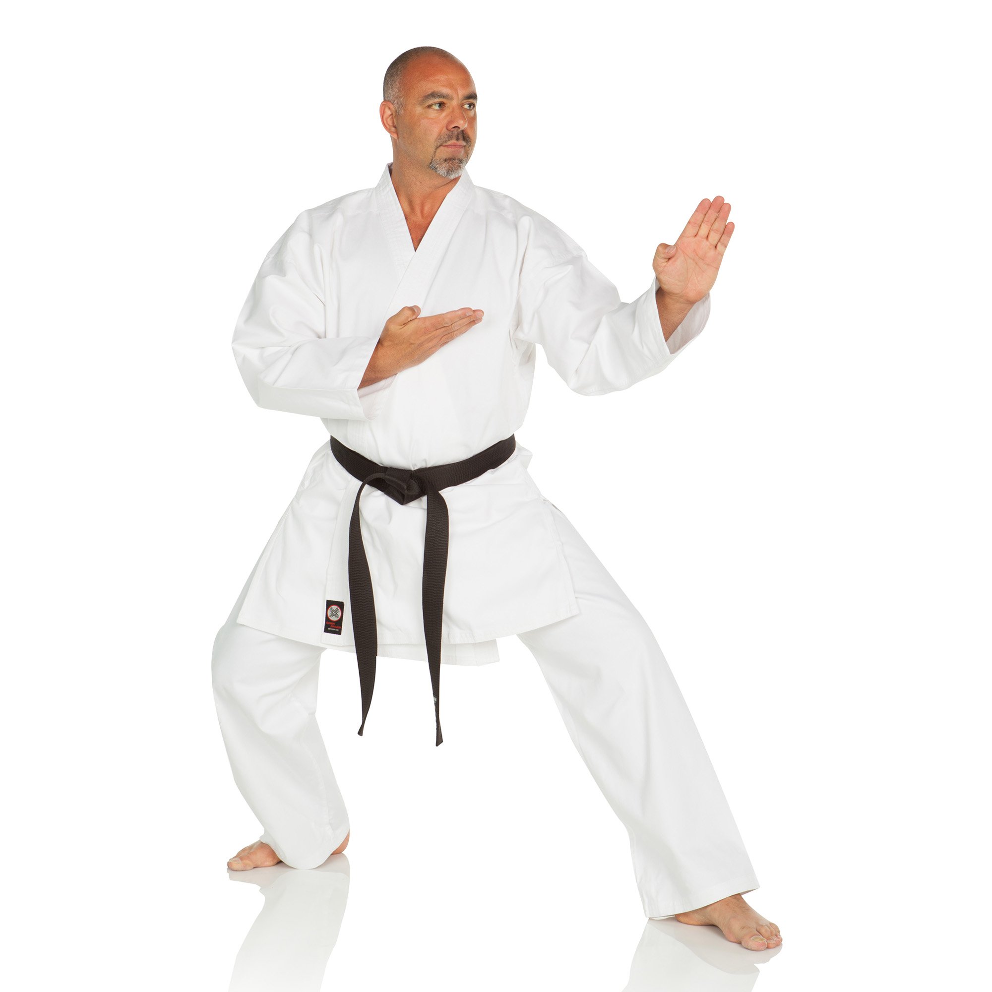 Ronin Medium Weight Karate GI Middleweight Martial Arts Karate Uniform - 9.5 oz Cotton, White Belt Included