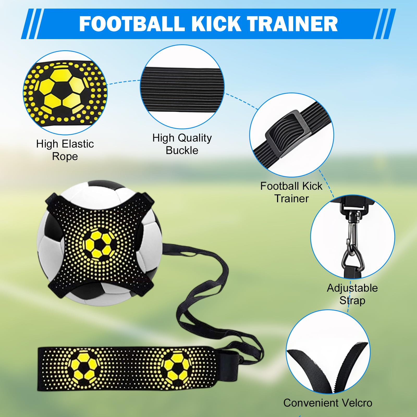 Cinesini per Allenamento Calcio, Allenamento Calcio e Cinesini - Set Completo con Scala di coordinazione 6m, 12 cinesini e Lanciatore di Calcio, Appassionati di Calcio