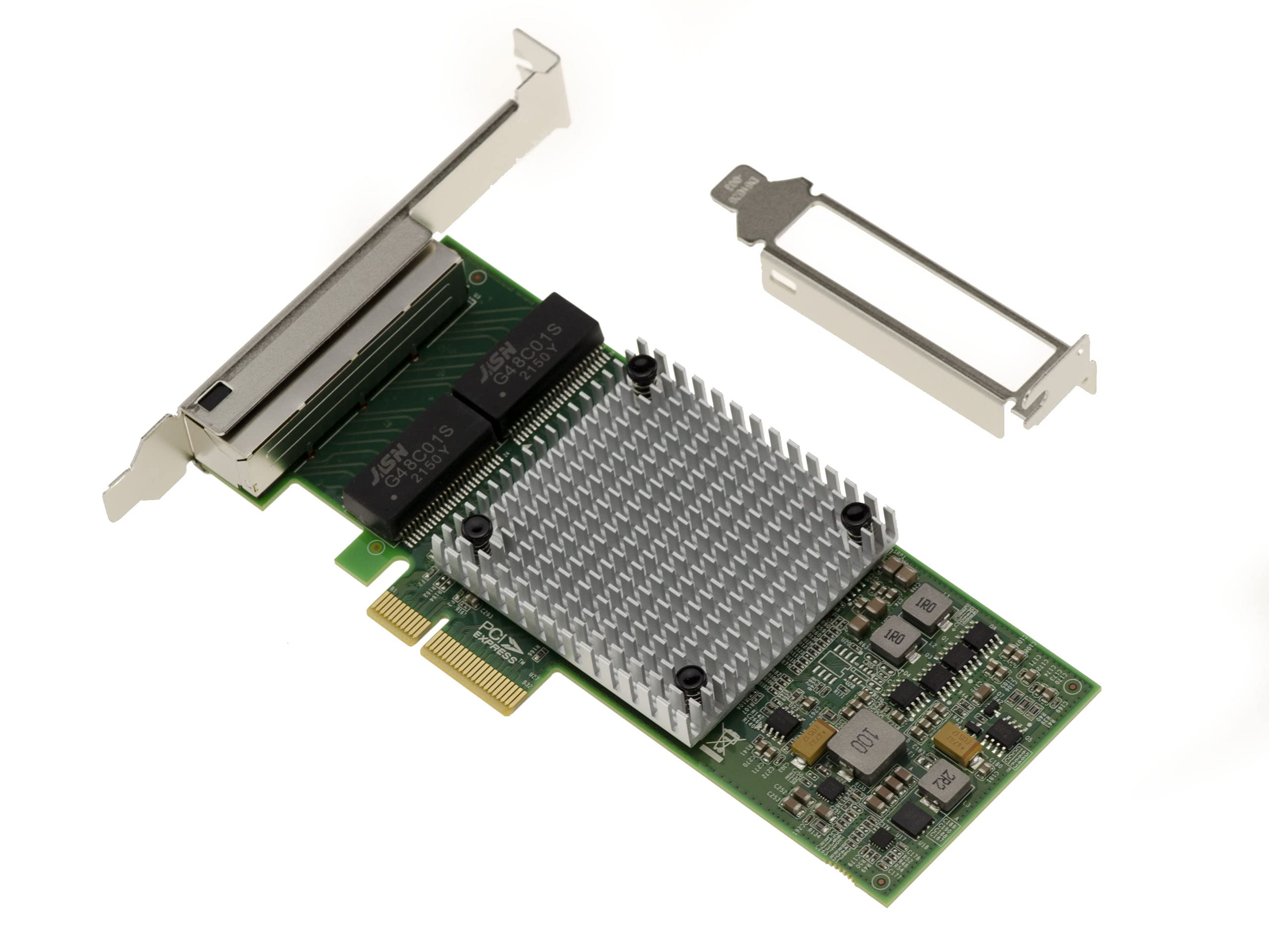 KALEA-INFORMATIQUE Scheda controller di rete PCIe x4 a 4 porte Gigabit LAN RJ45 Ethernet 10 100 1000 1G - Chipset doppio I350AM2 NIC